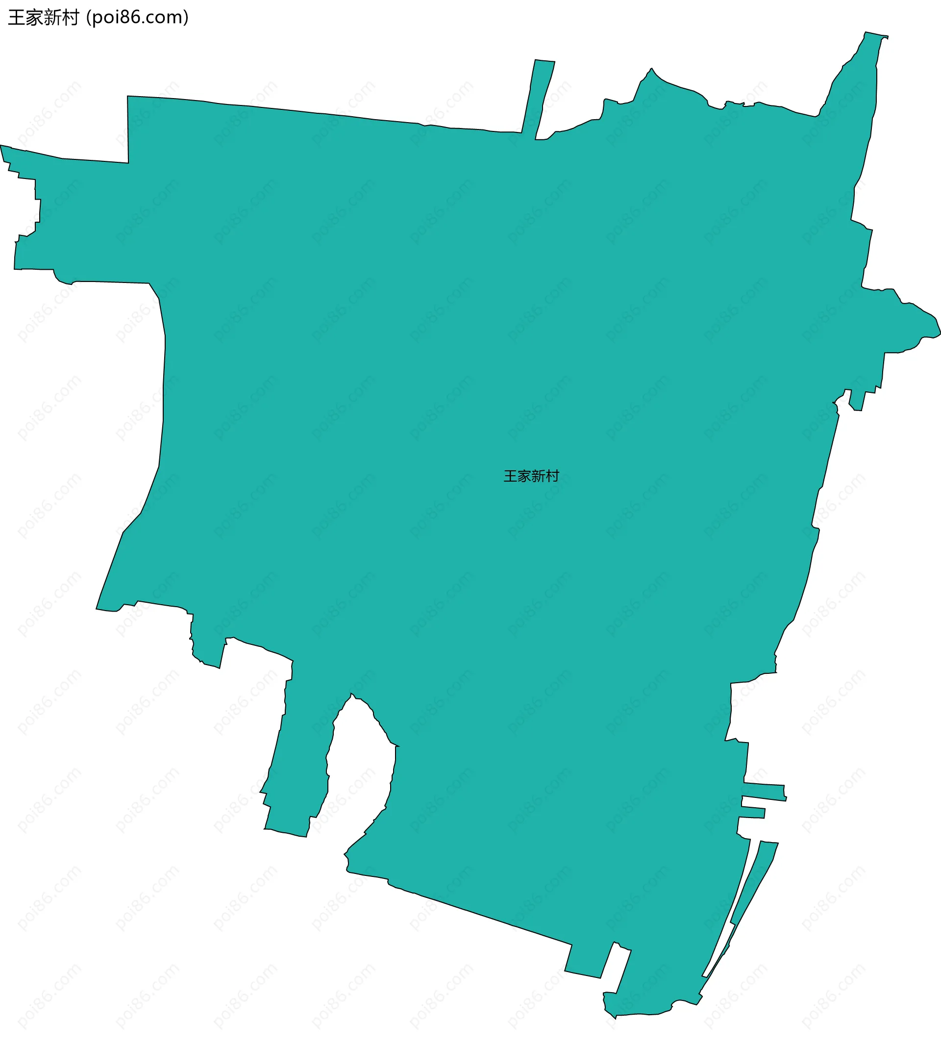 王家新村边界地图