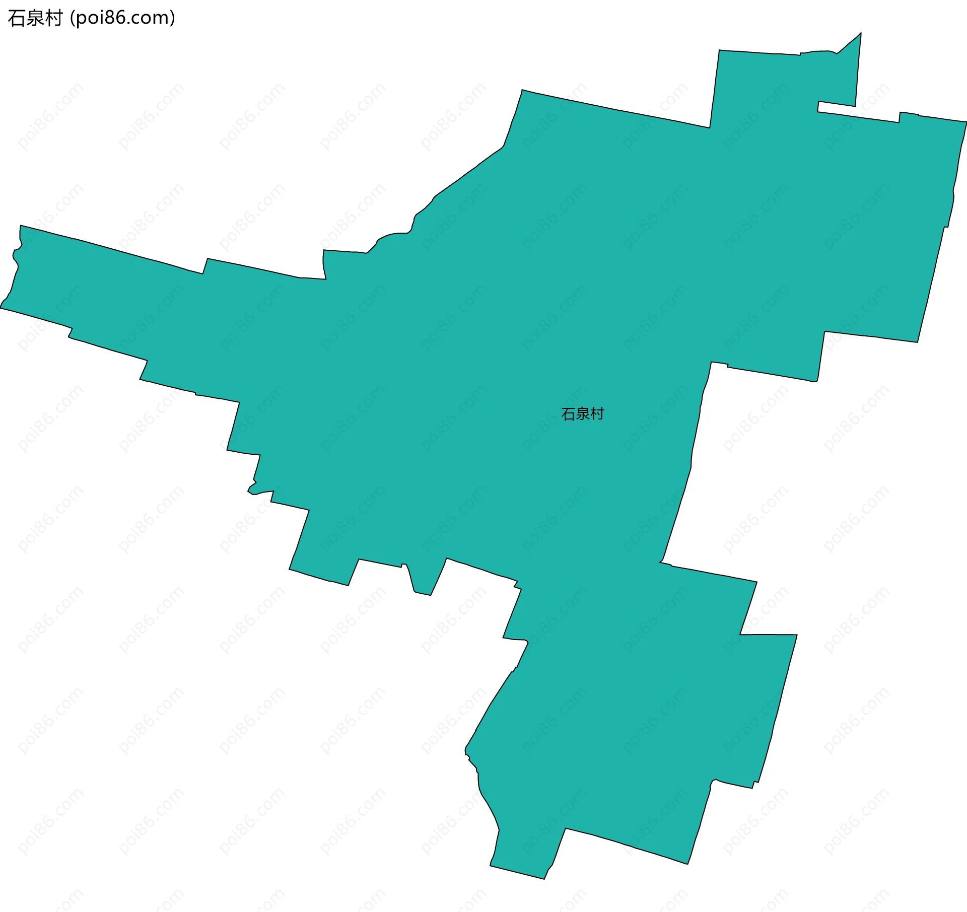 石泉村边界地图