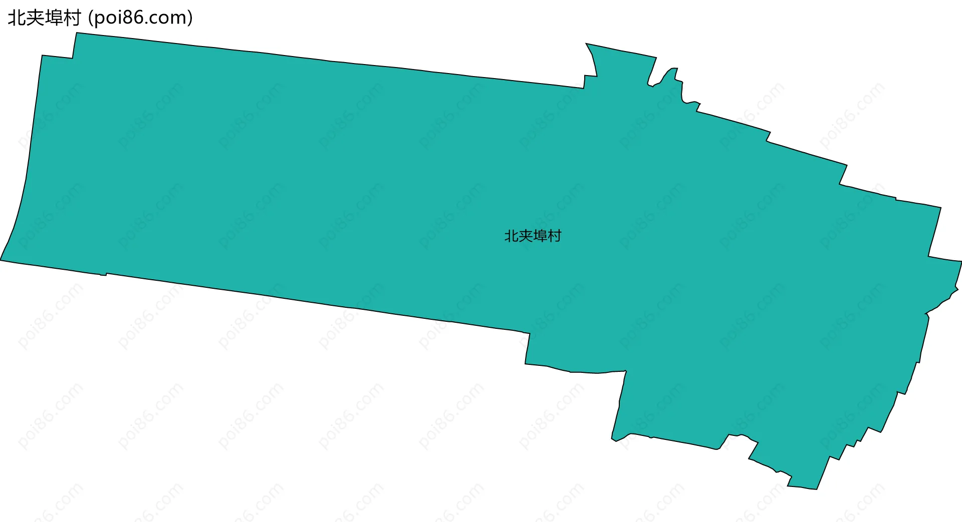 北夹埠村边界地图