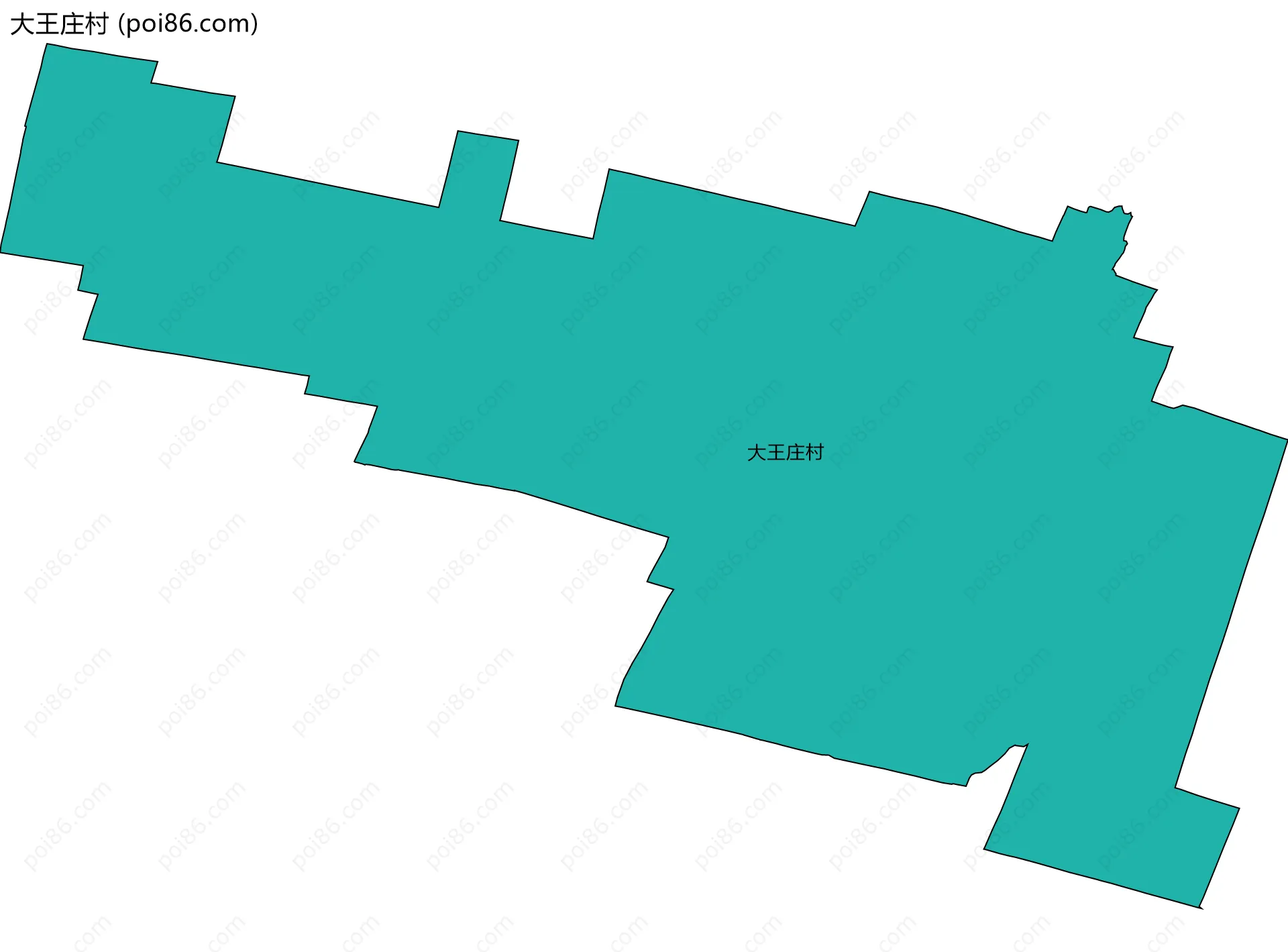 大王庄村边界地图