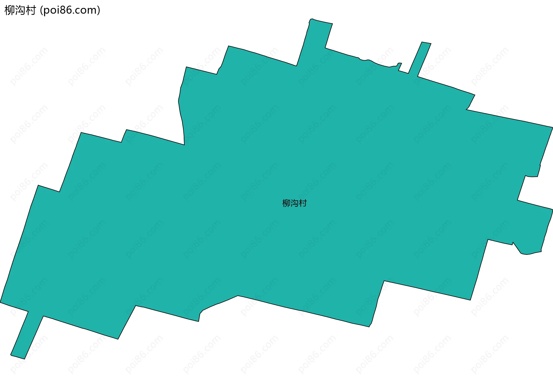 柳沟村边界地图