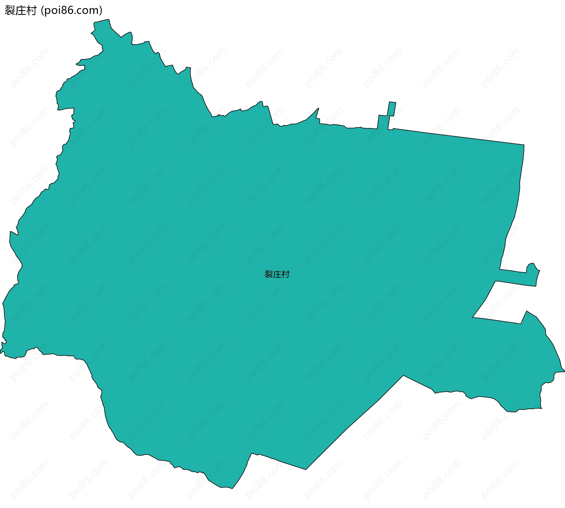裂庄村边界地图