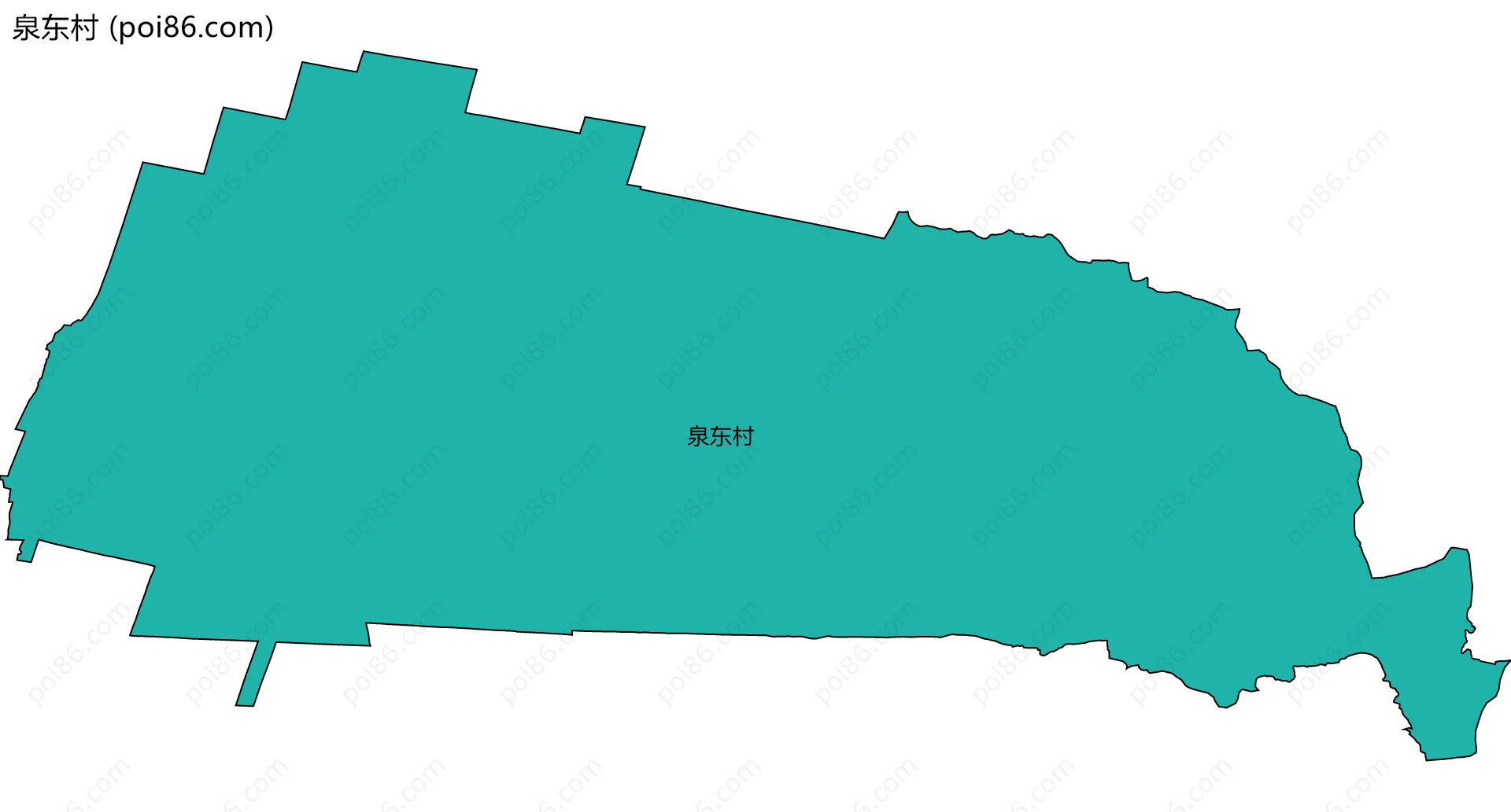 泉东村边界地图