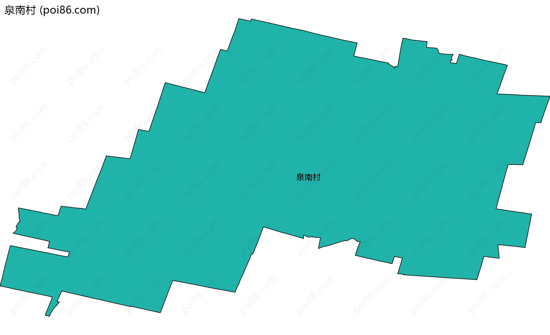 泉南村边界地图