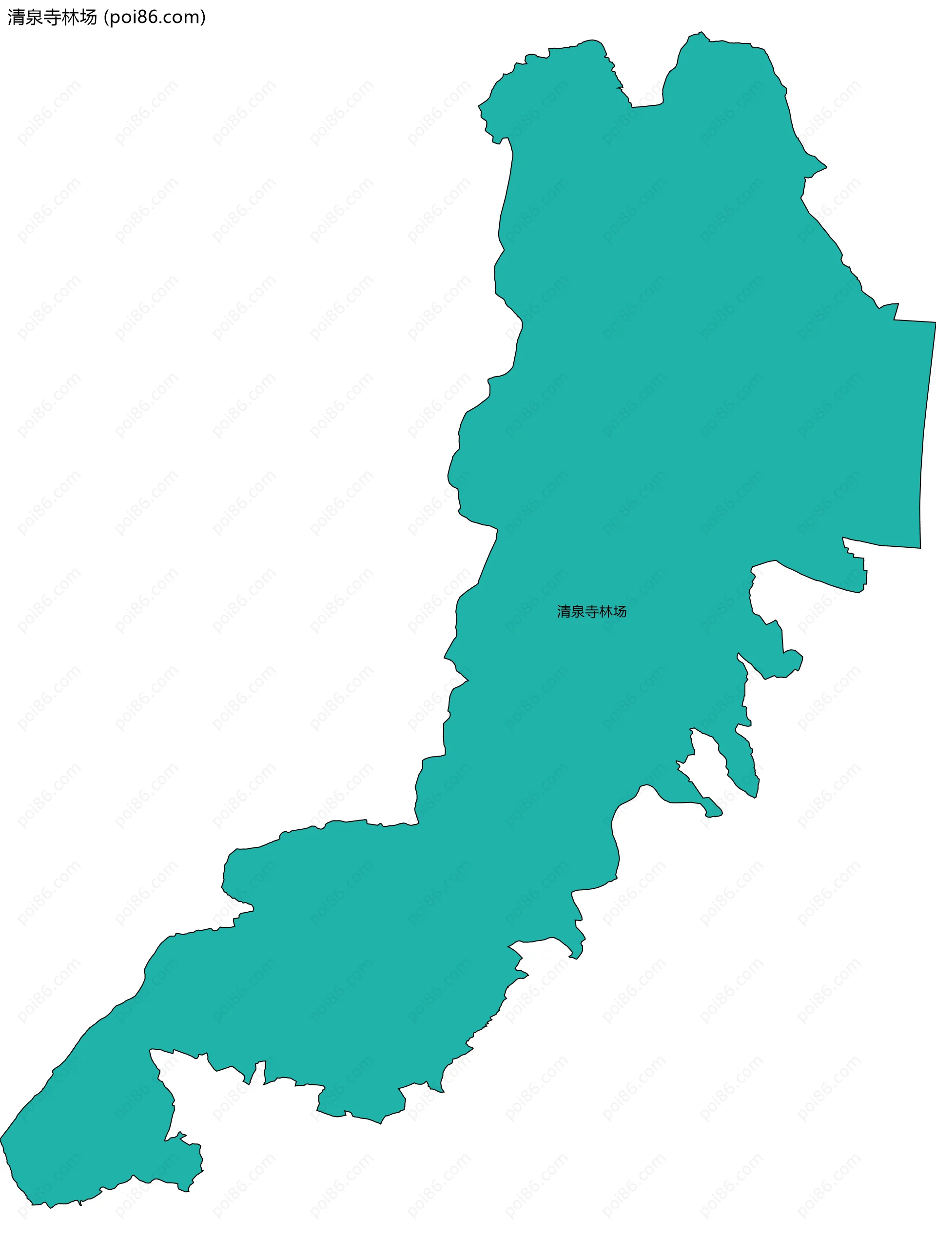 清泉寺林场边界地图