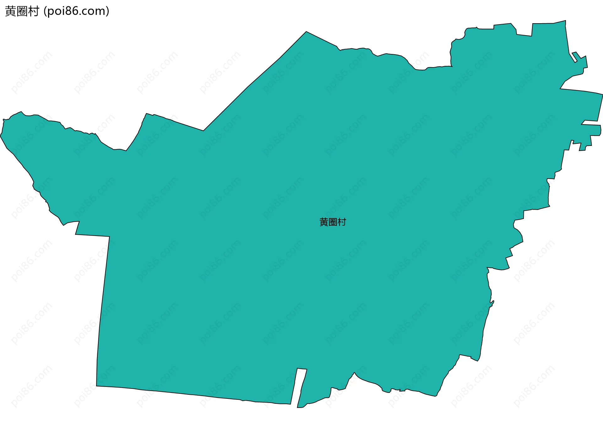 黄圈村边界地图