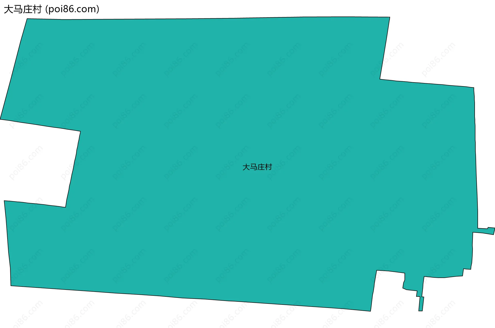 大马庄村边界地图
