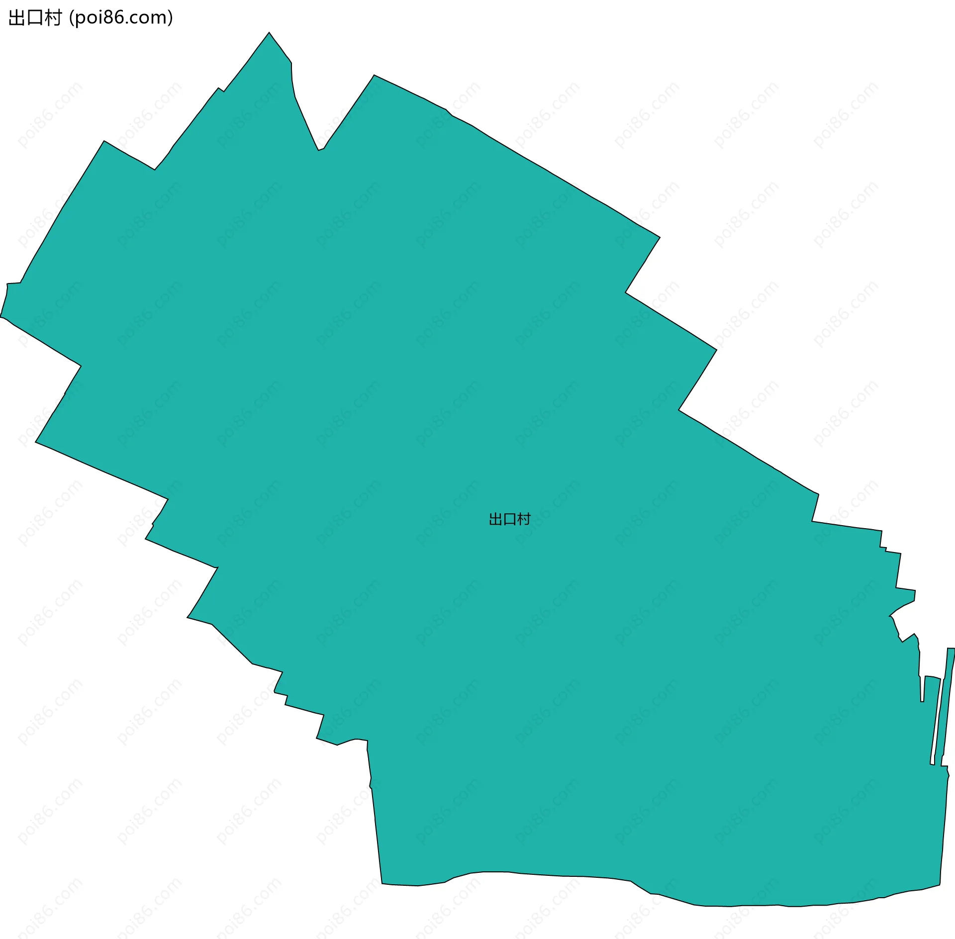 出口村边界地图