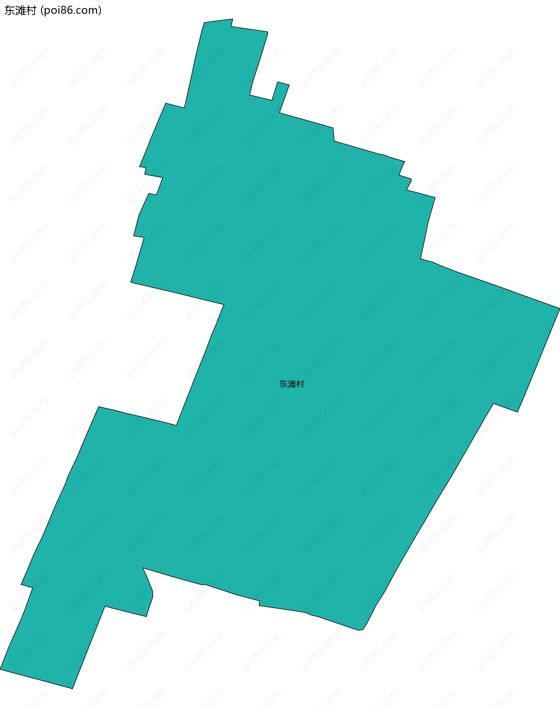 东滩村边界地图