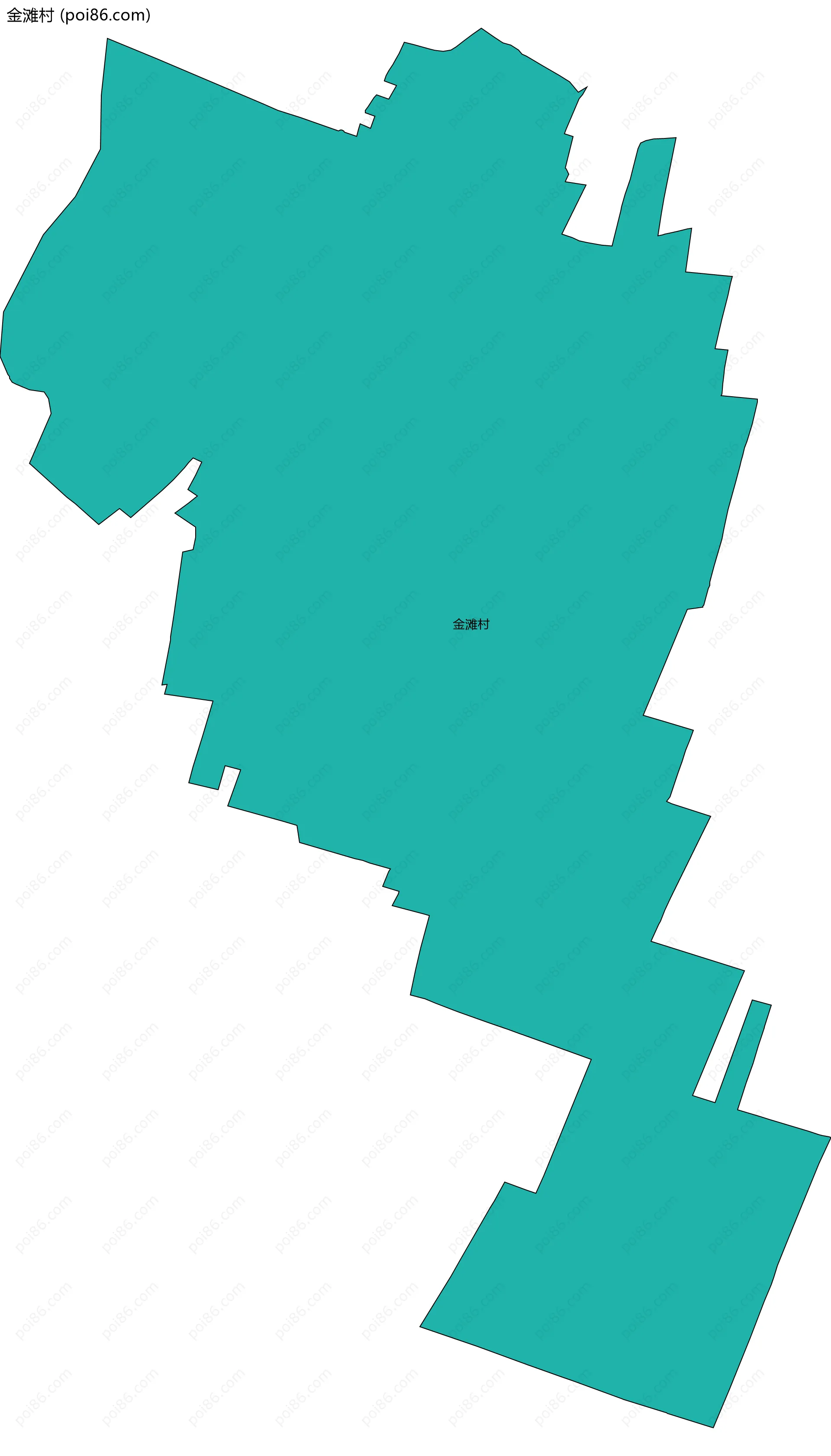 金滩村边界地图