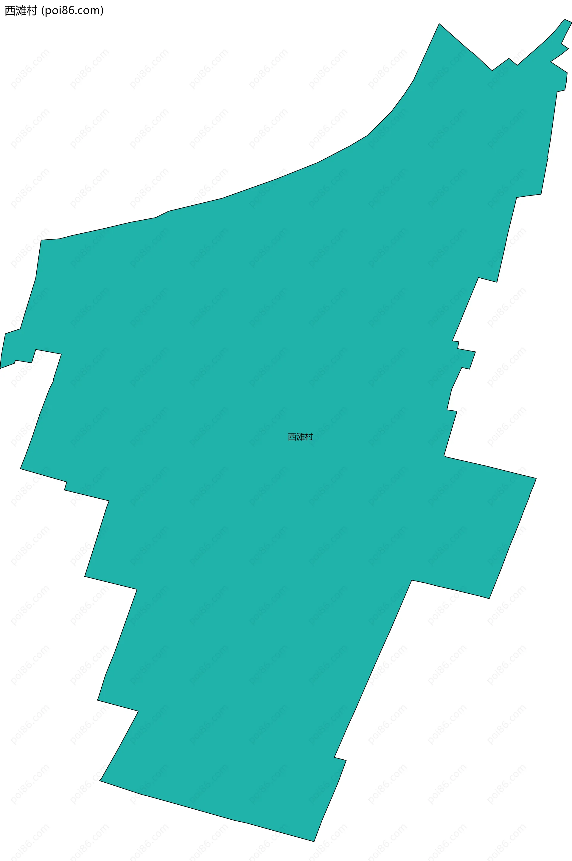 西滩村边界地图