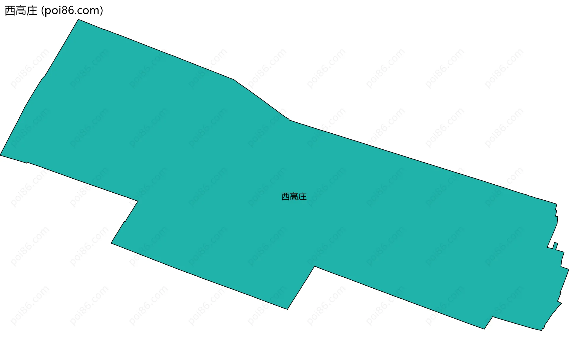 西高庄边界地图