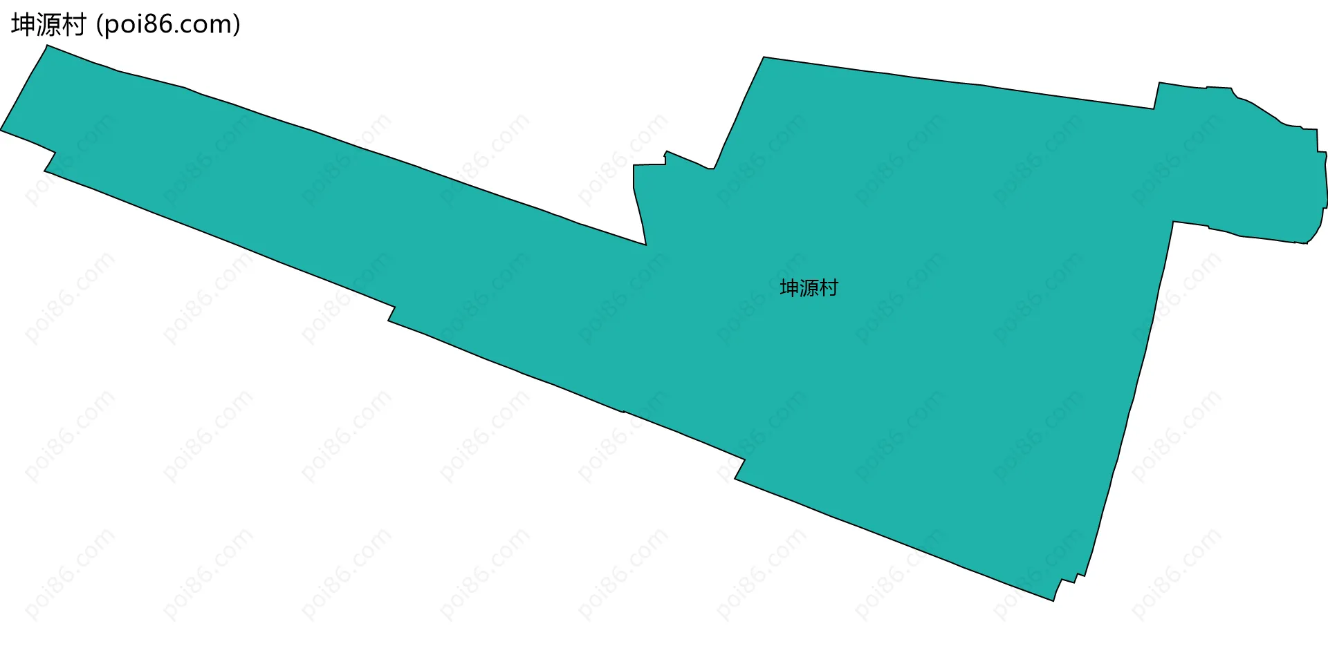 坤源村边界地图