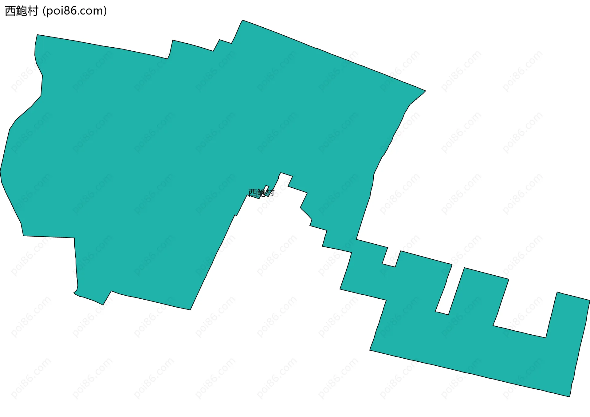 西鲍村边界地图