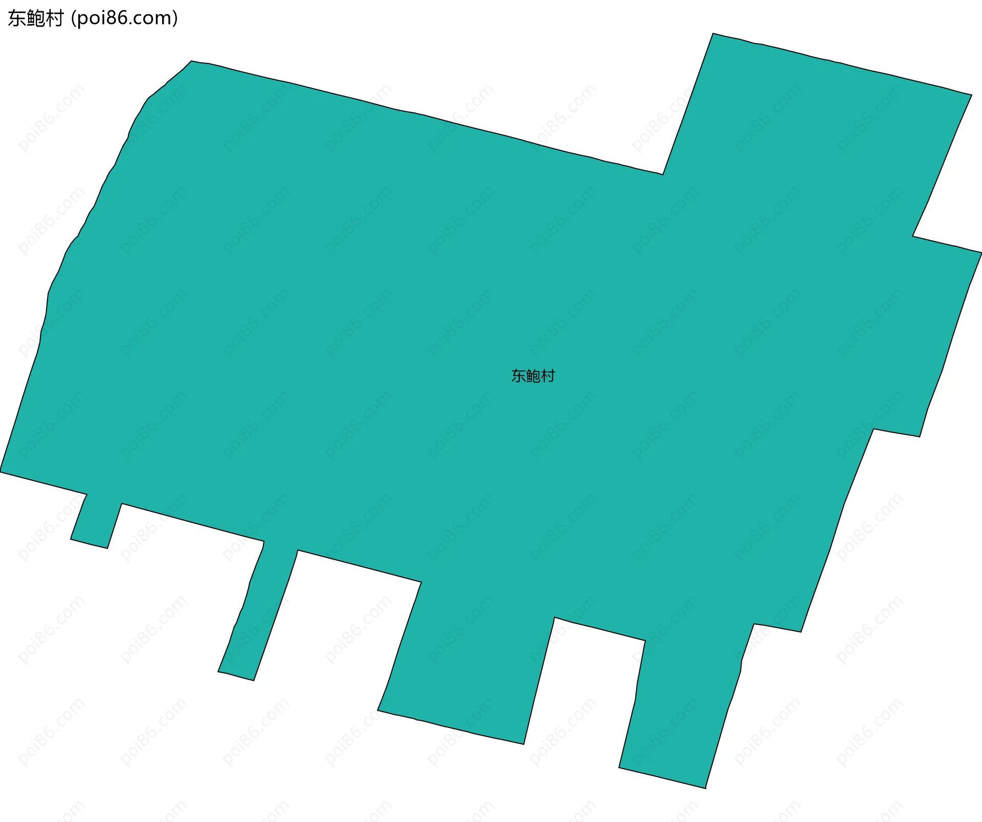 东鲍村边界地图