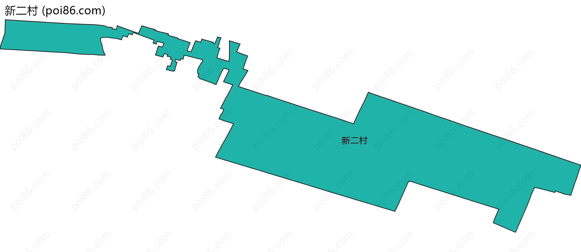 新二村边界地图
