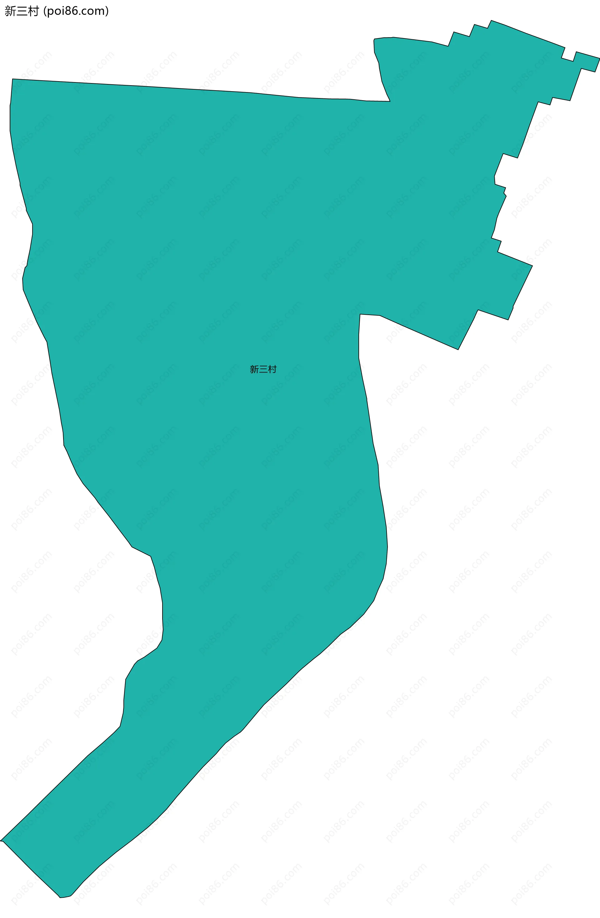 新三村边界地图