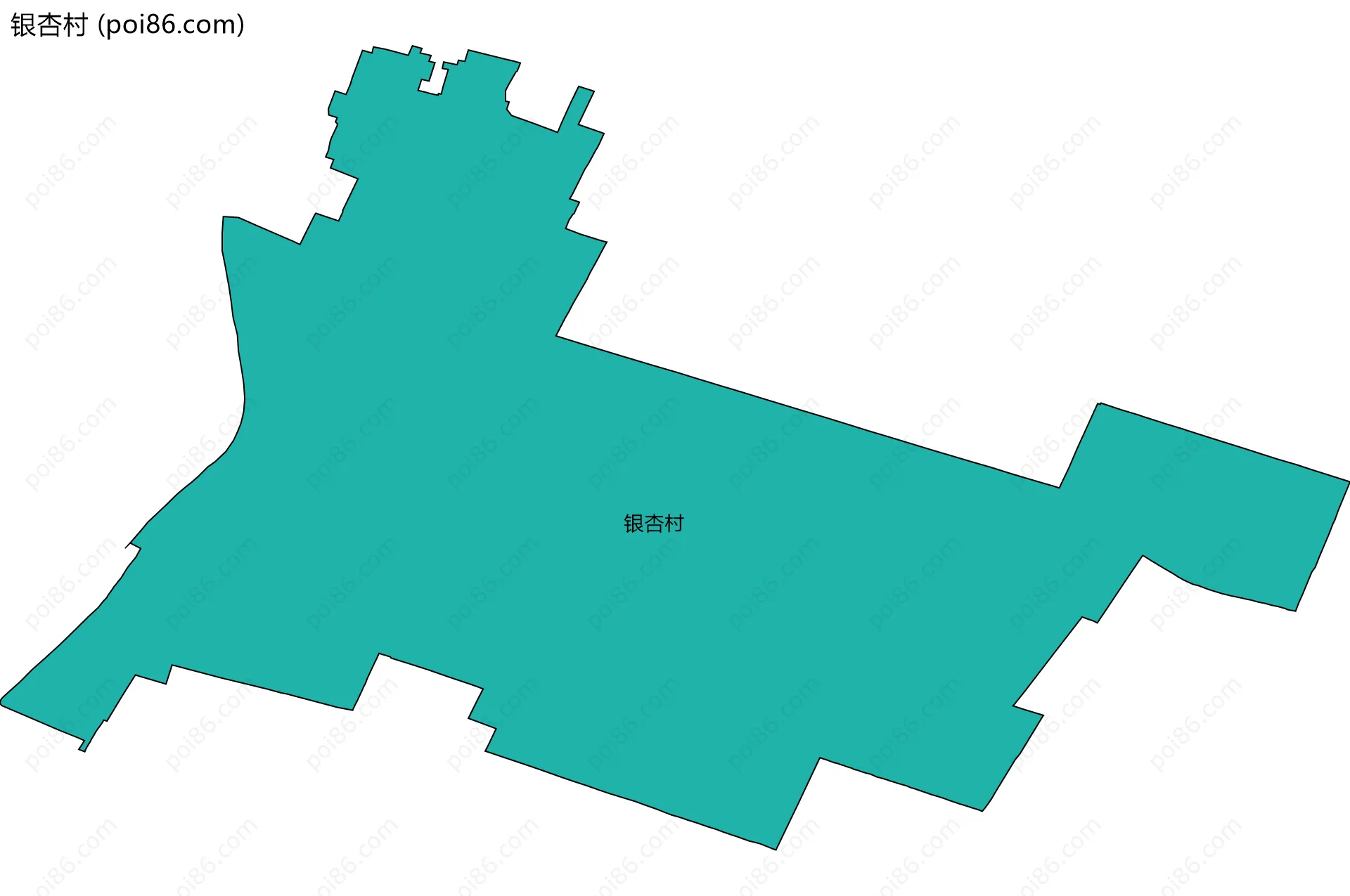 银杏村边界地图