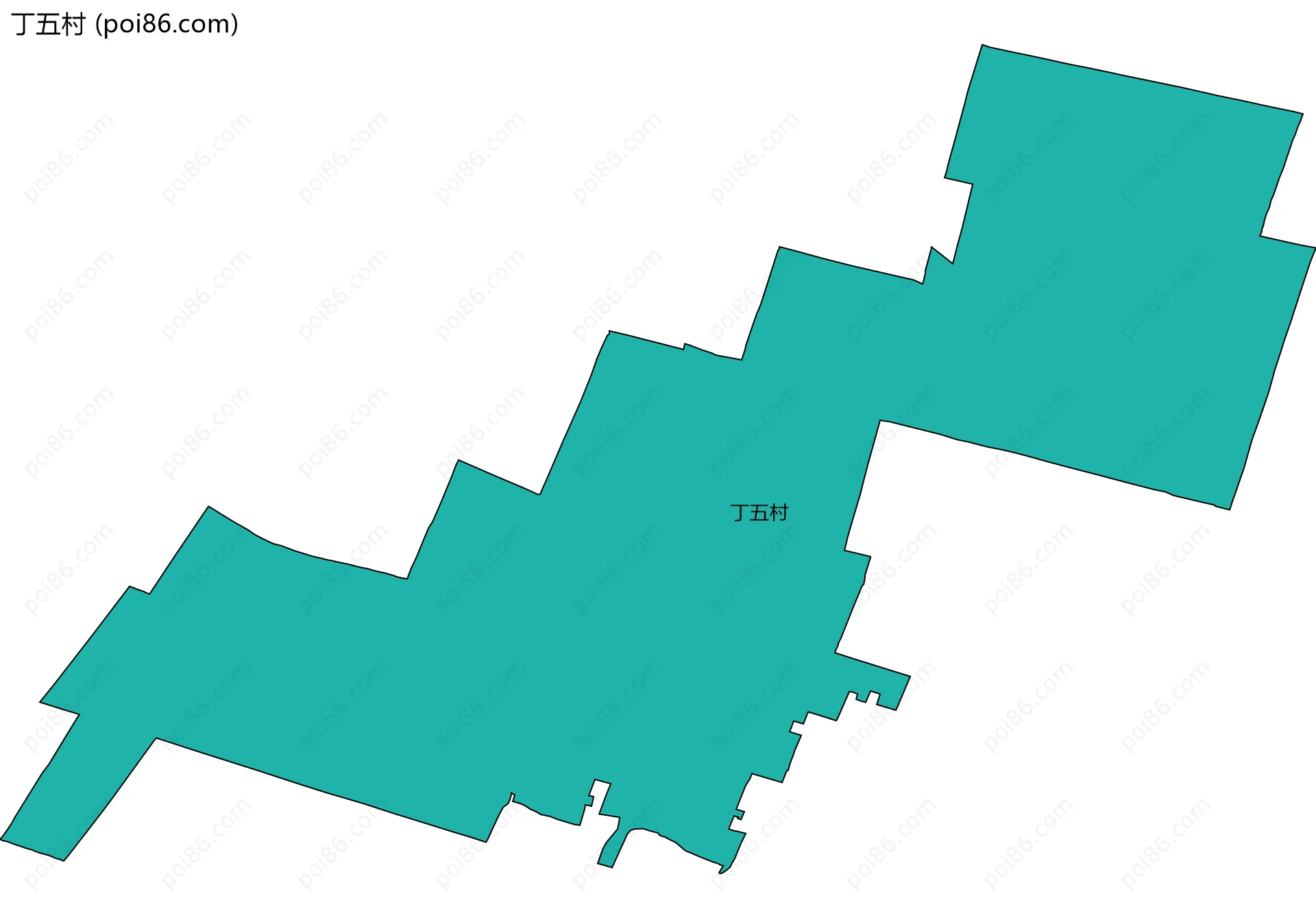 丁五村边界地图
