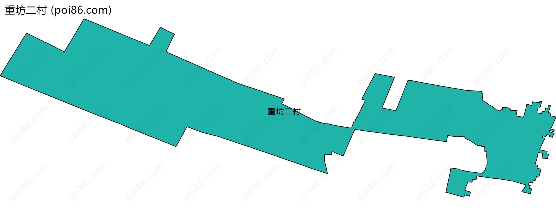 重坊二村边界地图