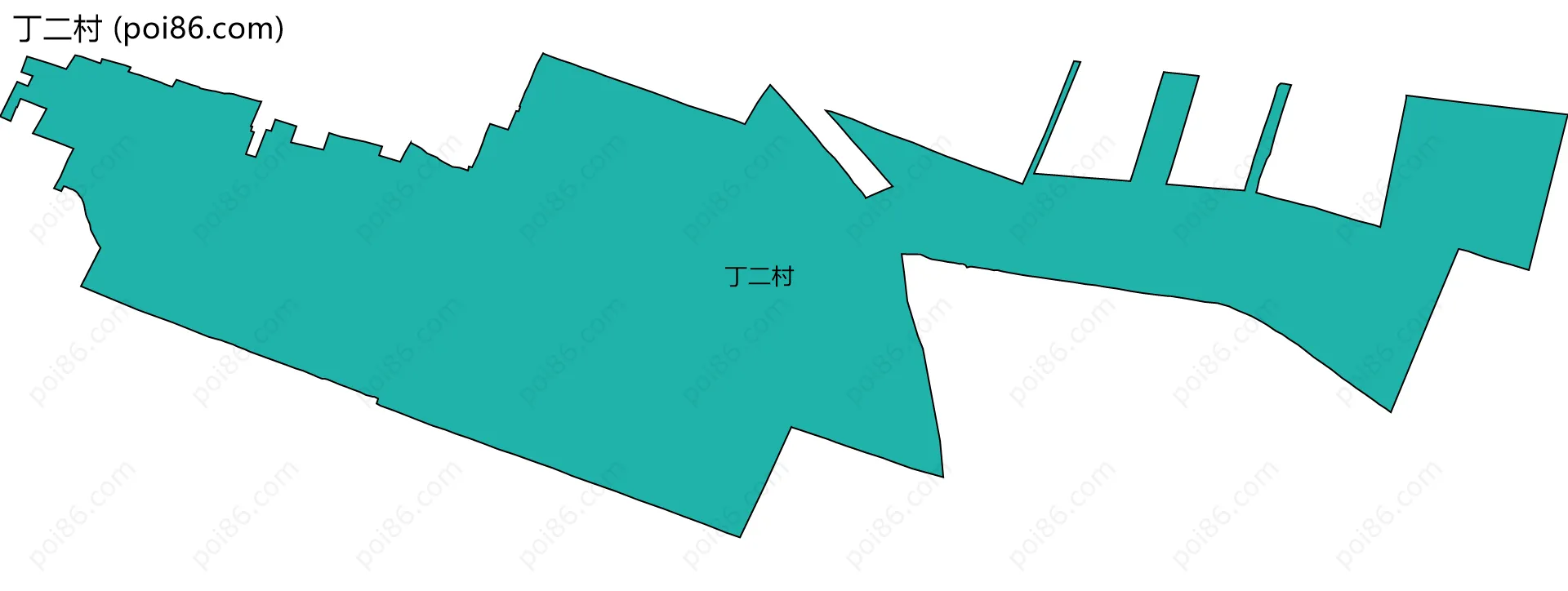 丁二村边界地图