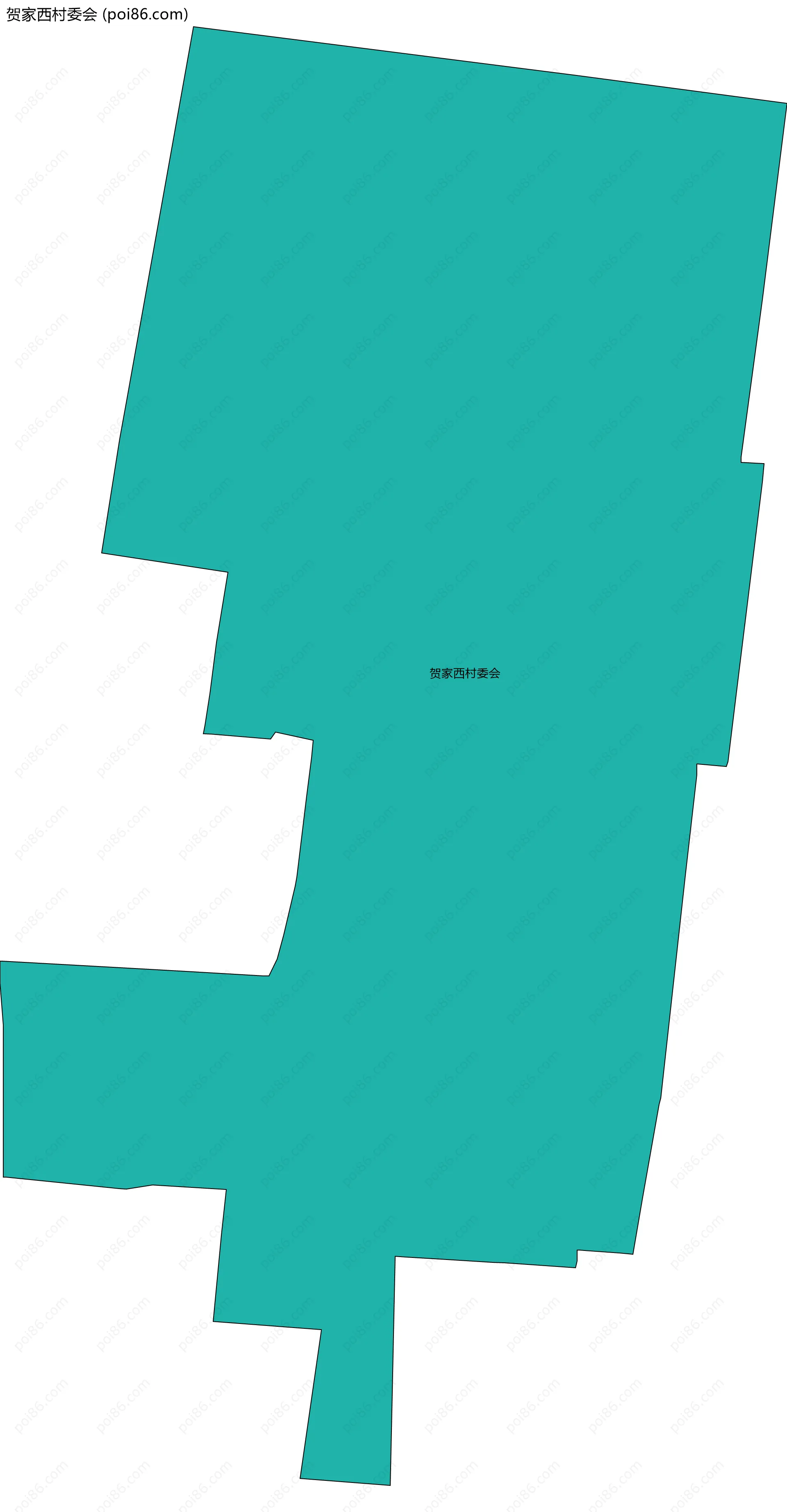 贺家西村委会边界地图