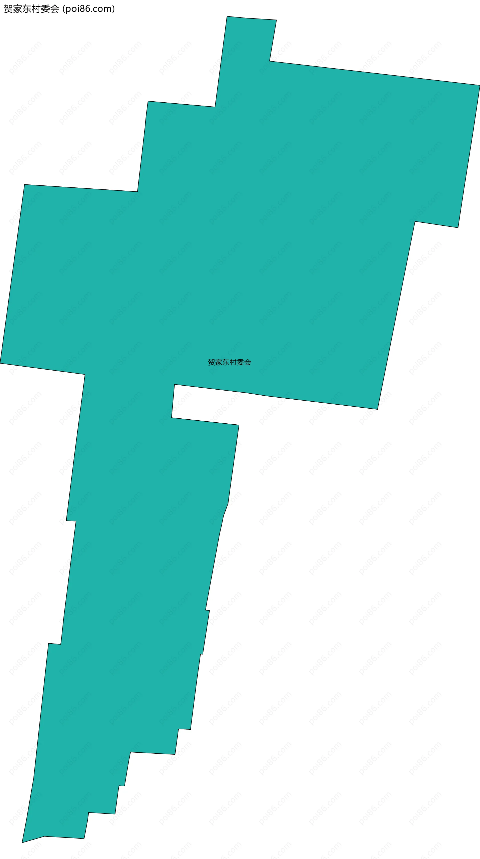 贺家东村委会边界地图