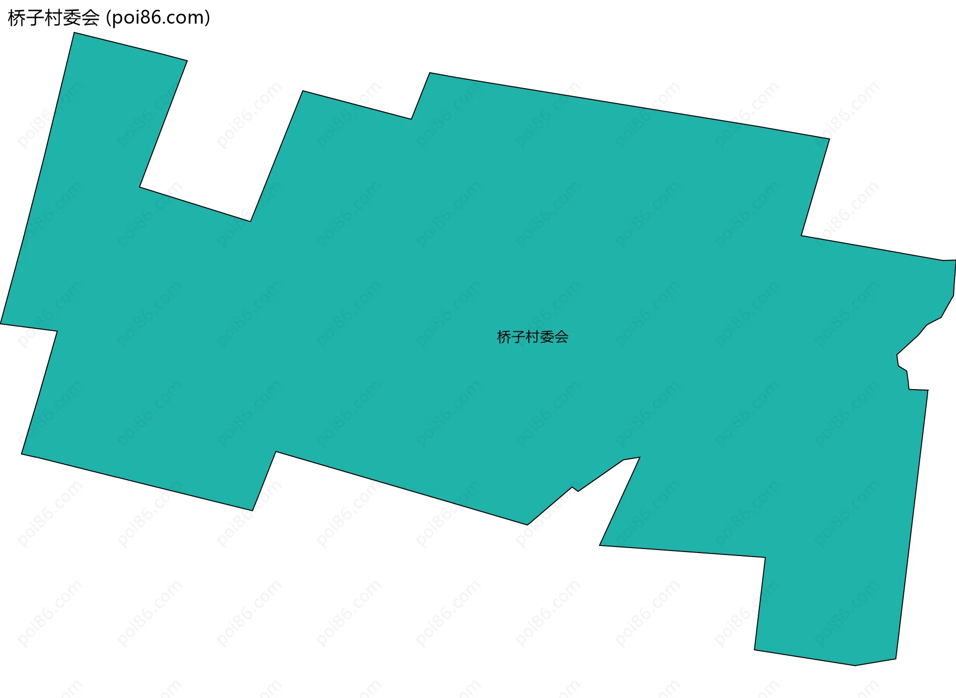 桥子村委会边界地图