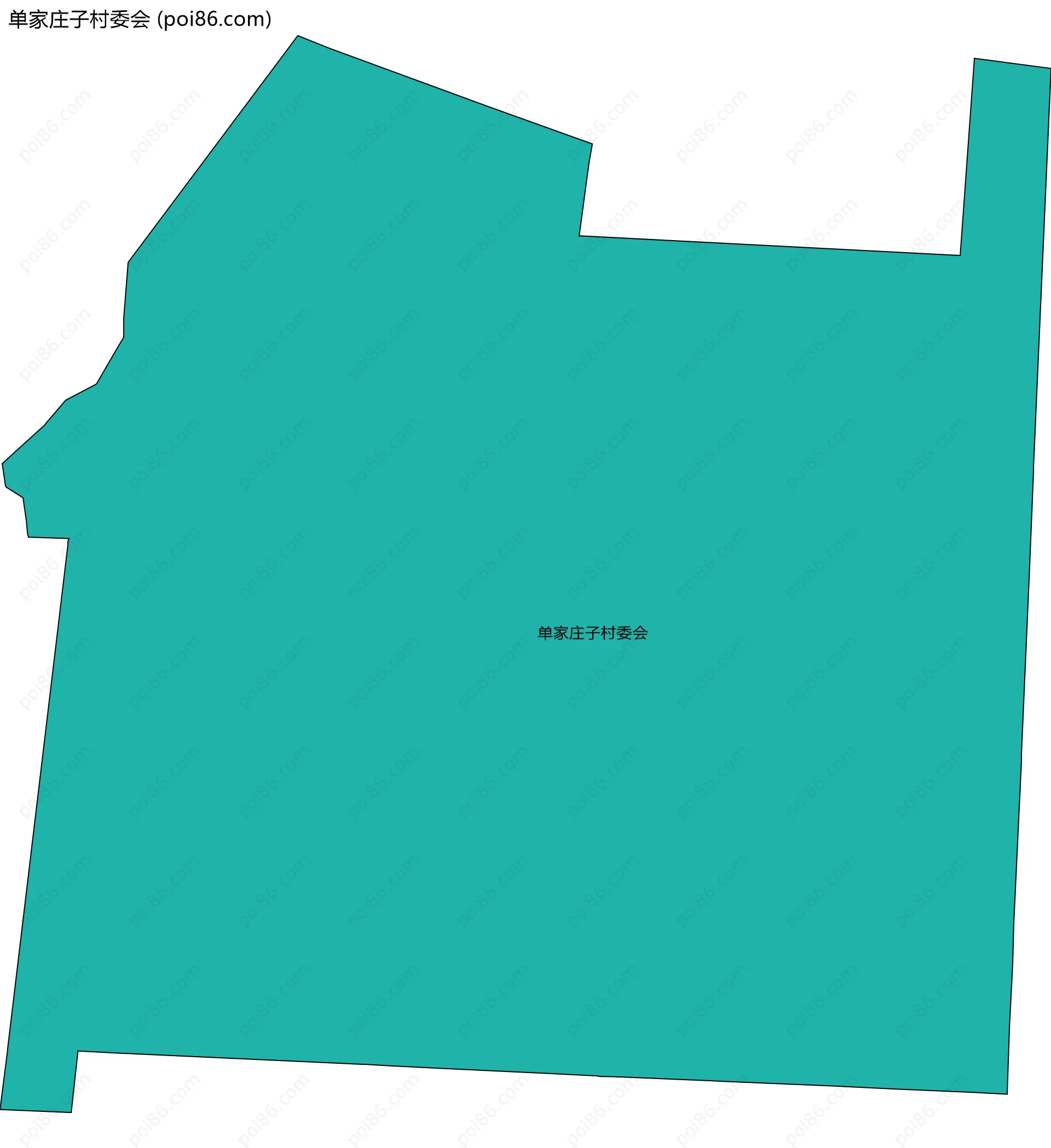 单家庄子村委会边界地图