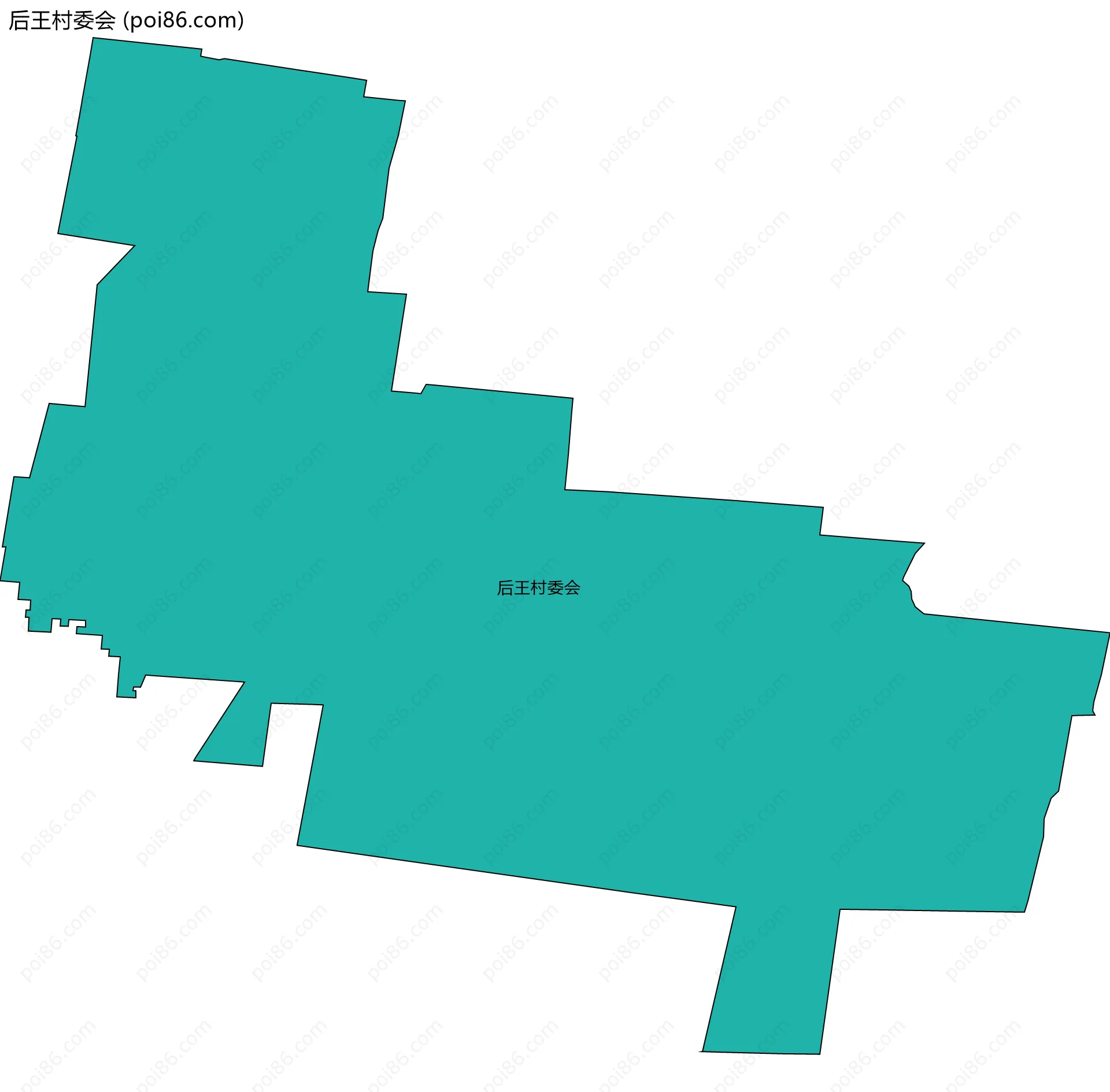 后王村委会边界地图