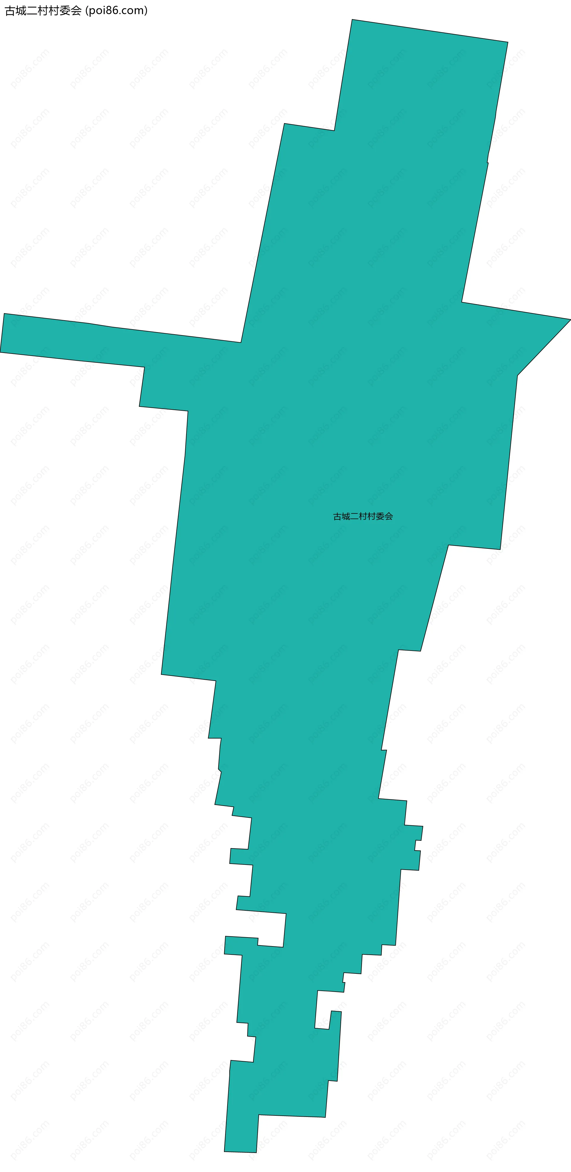 古城二村村委会边界地图
