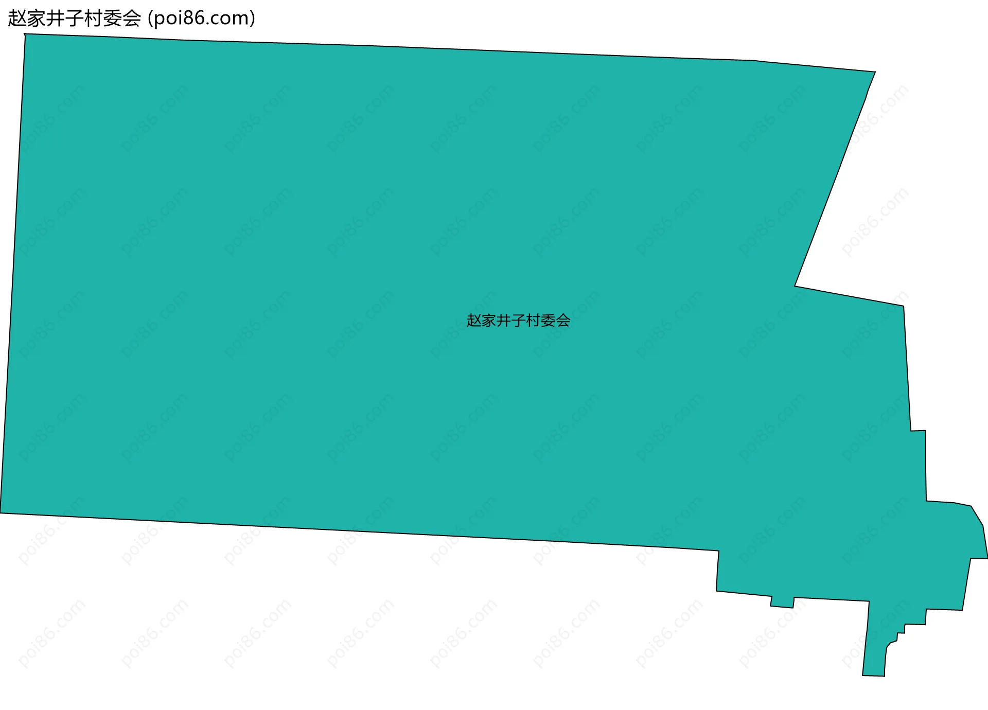 赵家井子村委会边界地图