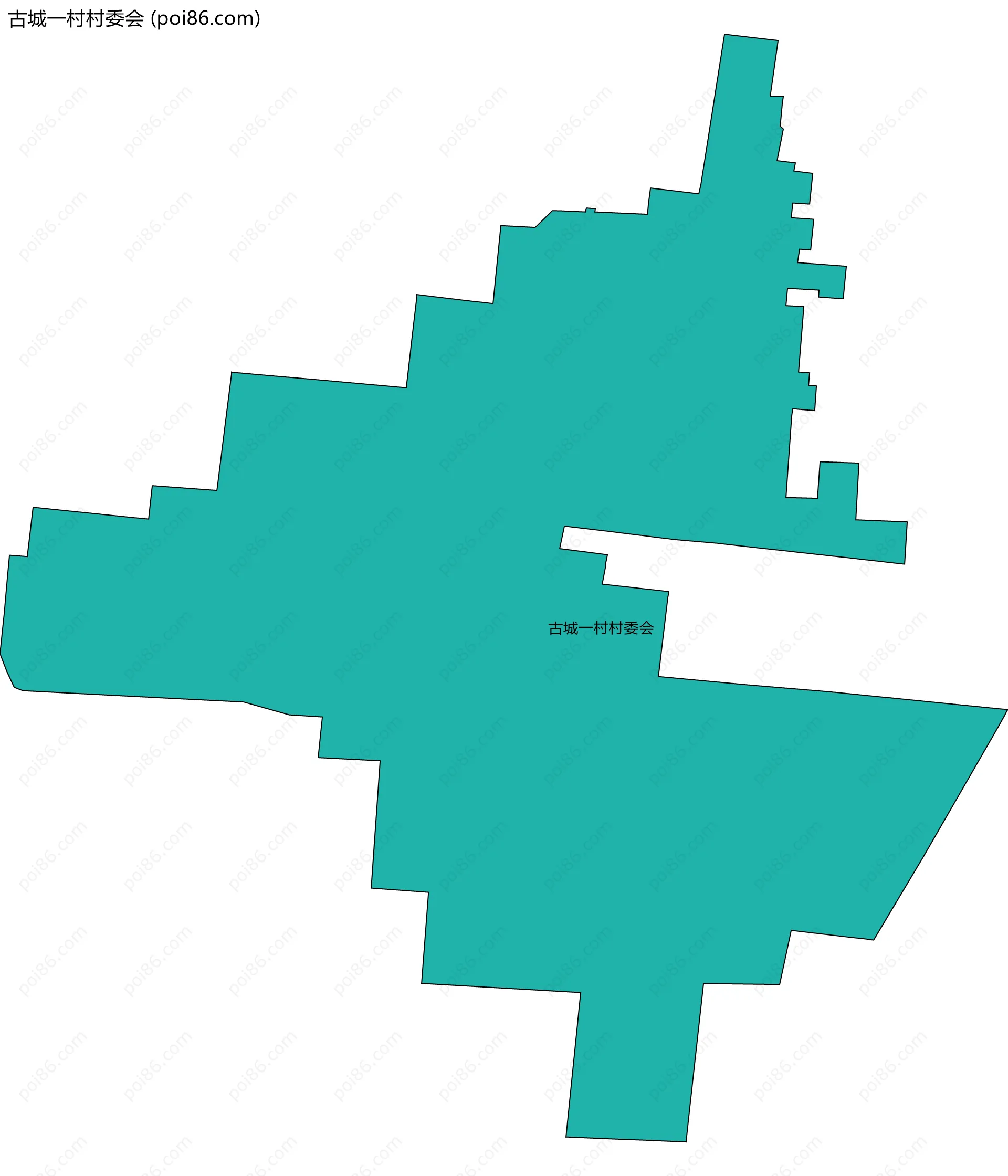 古城一村村委会边界地图