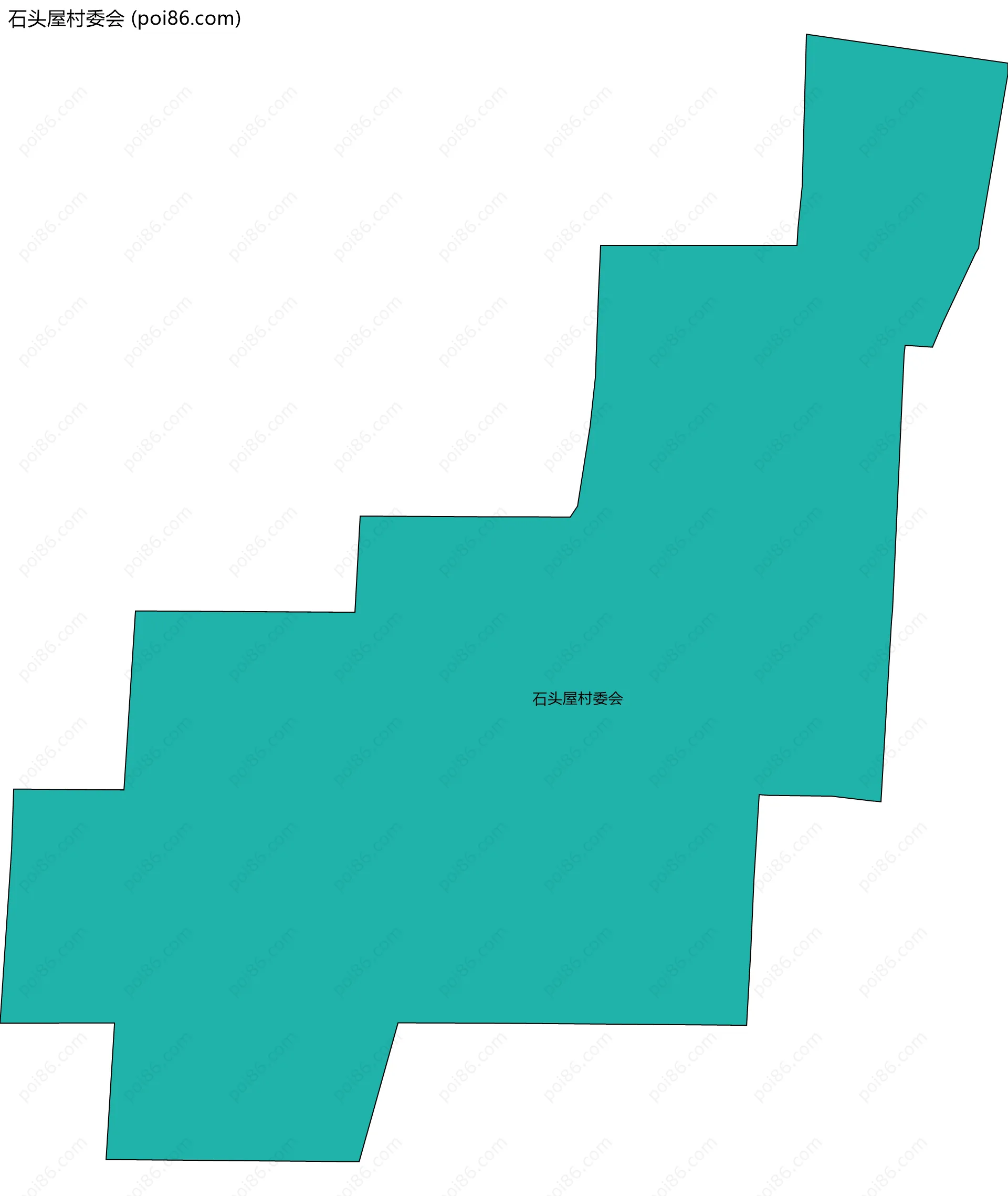 石头屋村委会边界地图