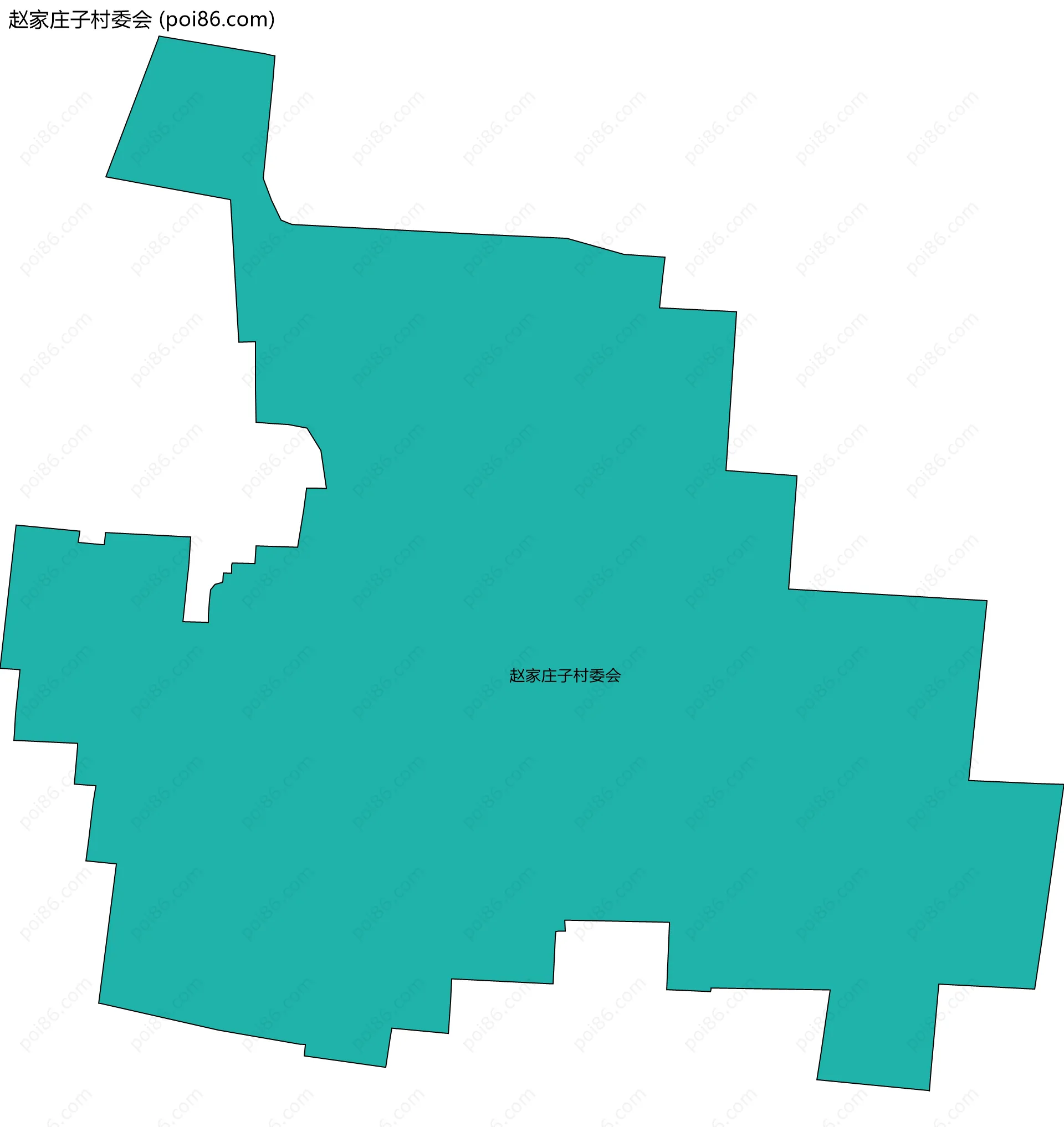 赵家庄子村委会边界地图