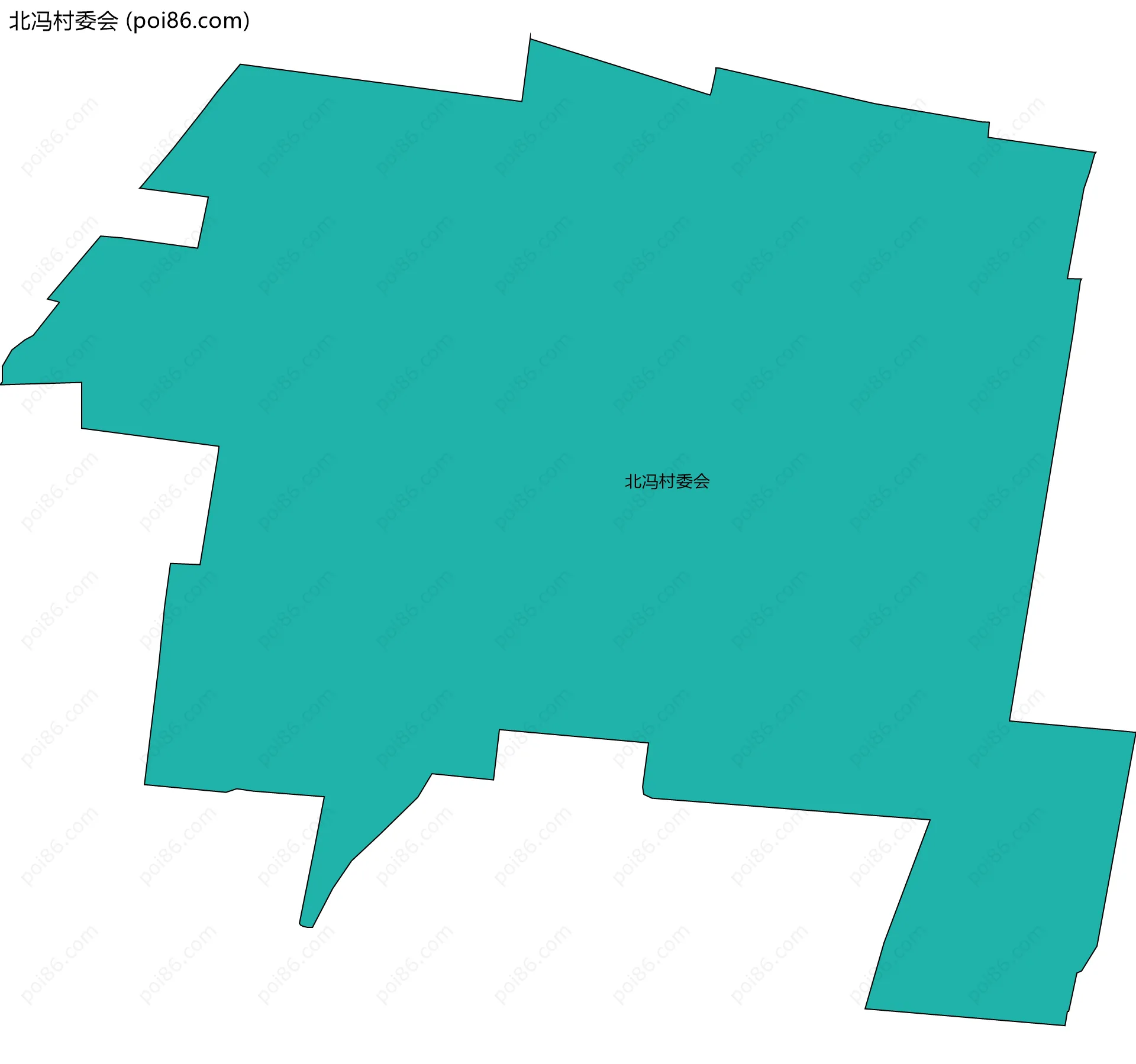 北冯村委会边界地图