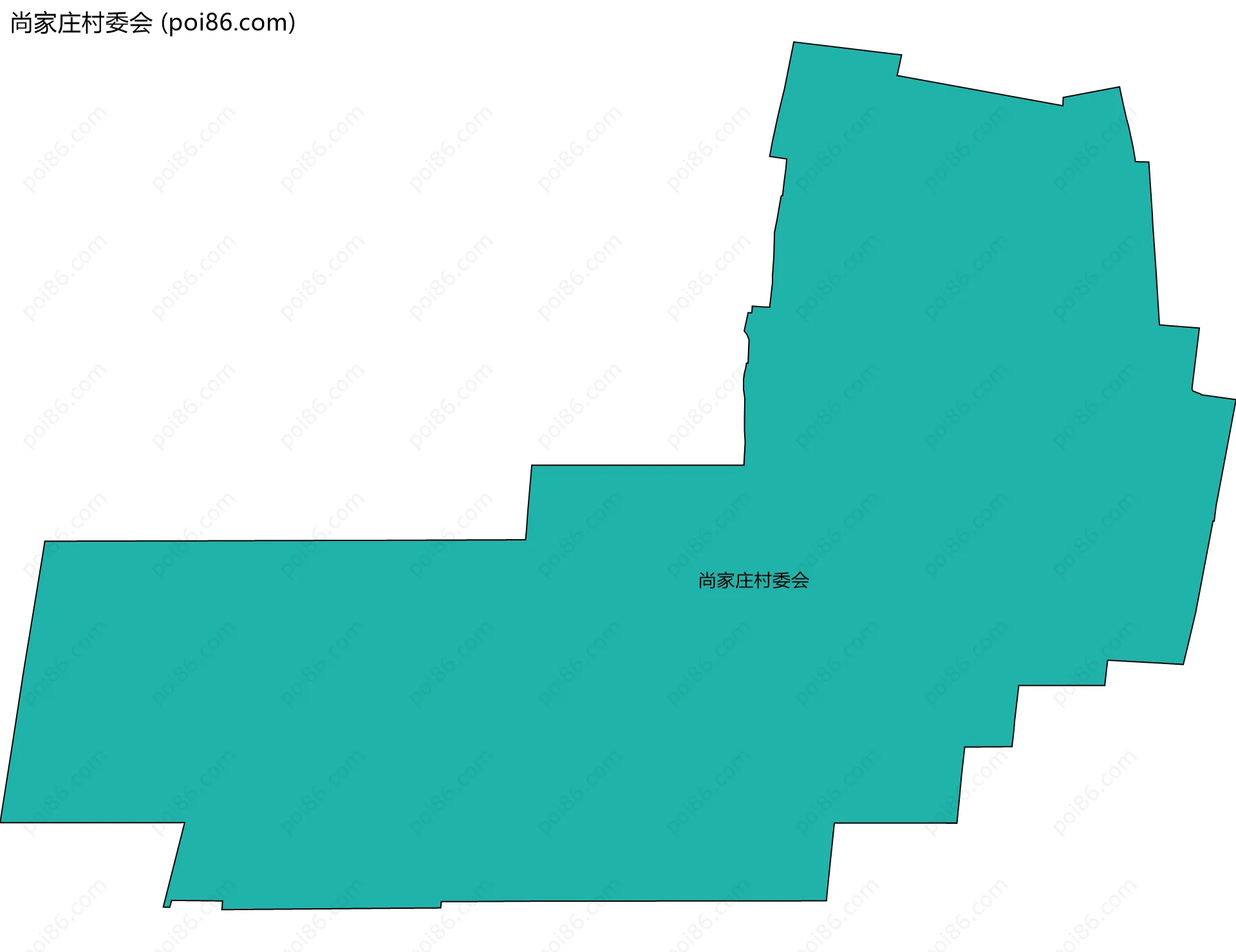 尚家庄村委会边界地图