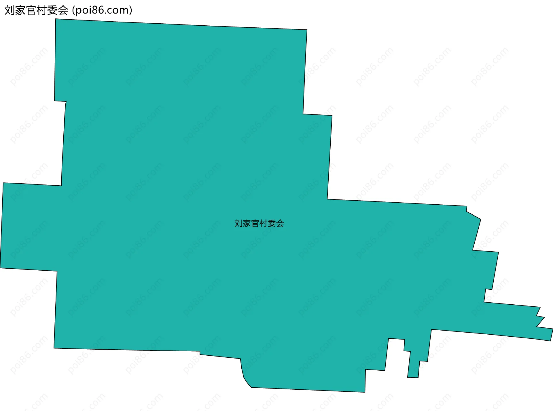刘家官村委会边界地图