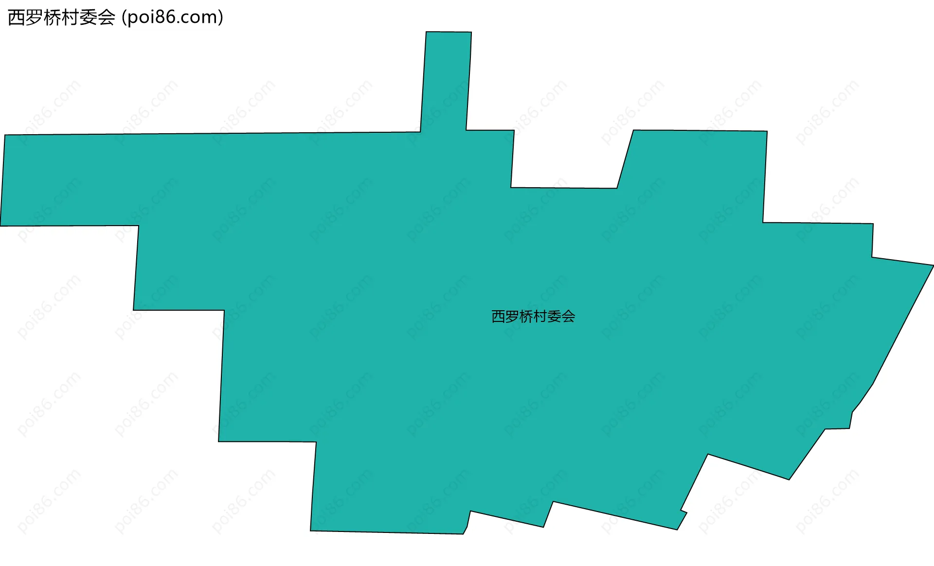 西罗桥村委会边界地图