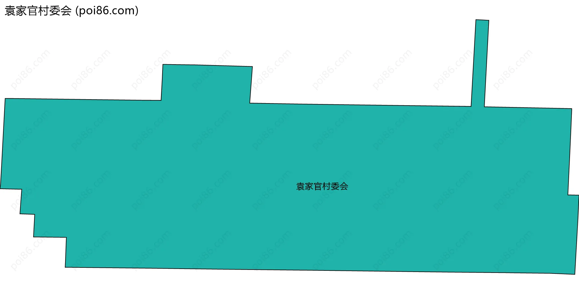 袁家官村委会边界地图