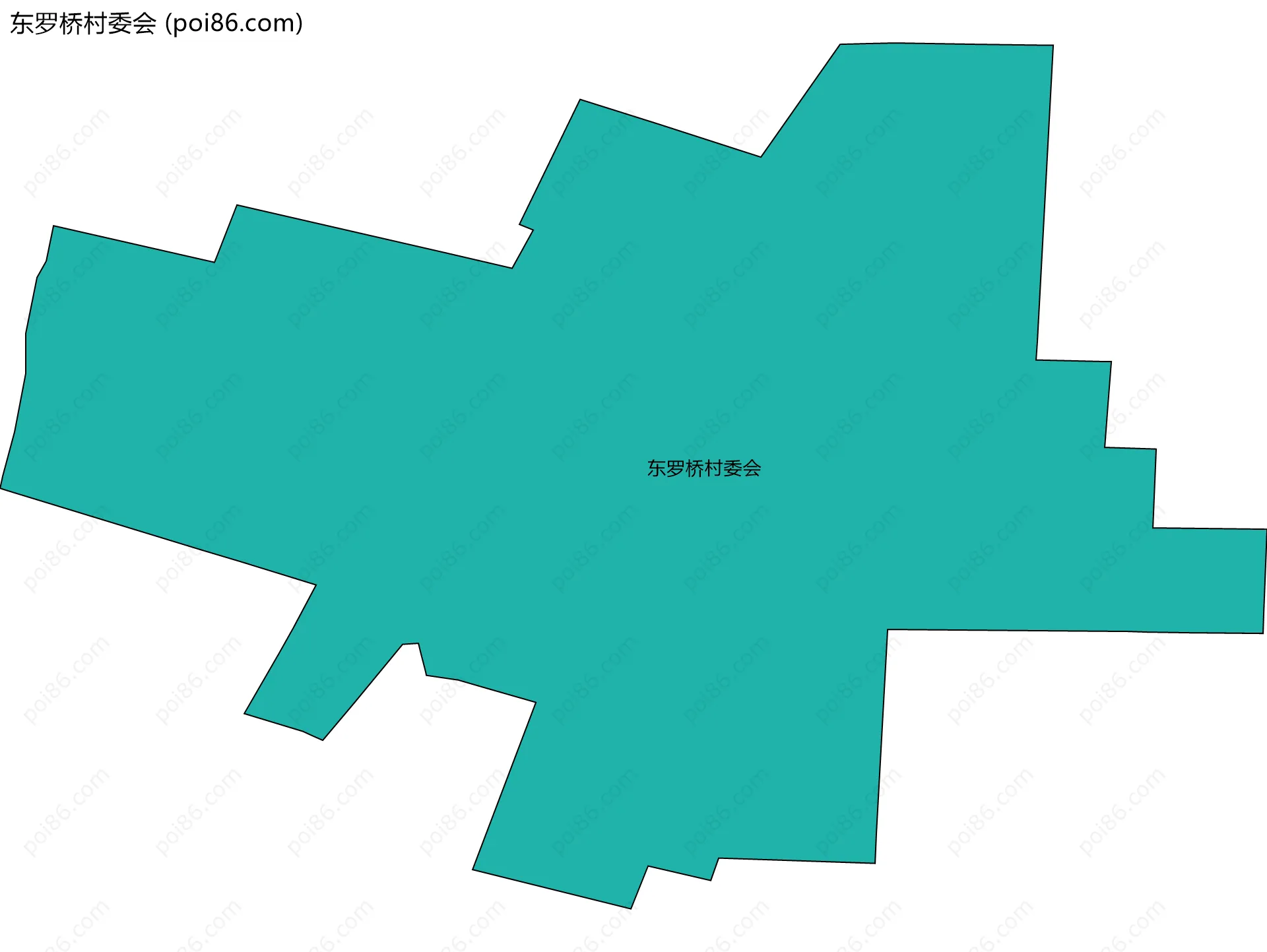 东罗桥村委会边界地图