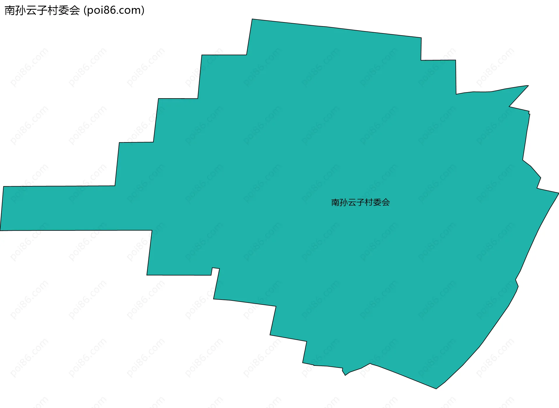 南孙云子村委会边界地图