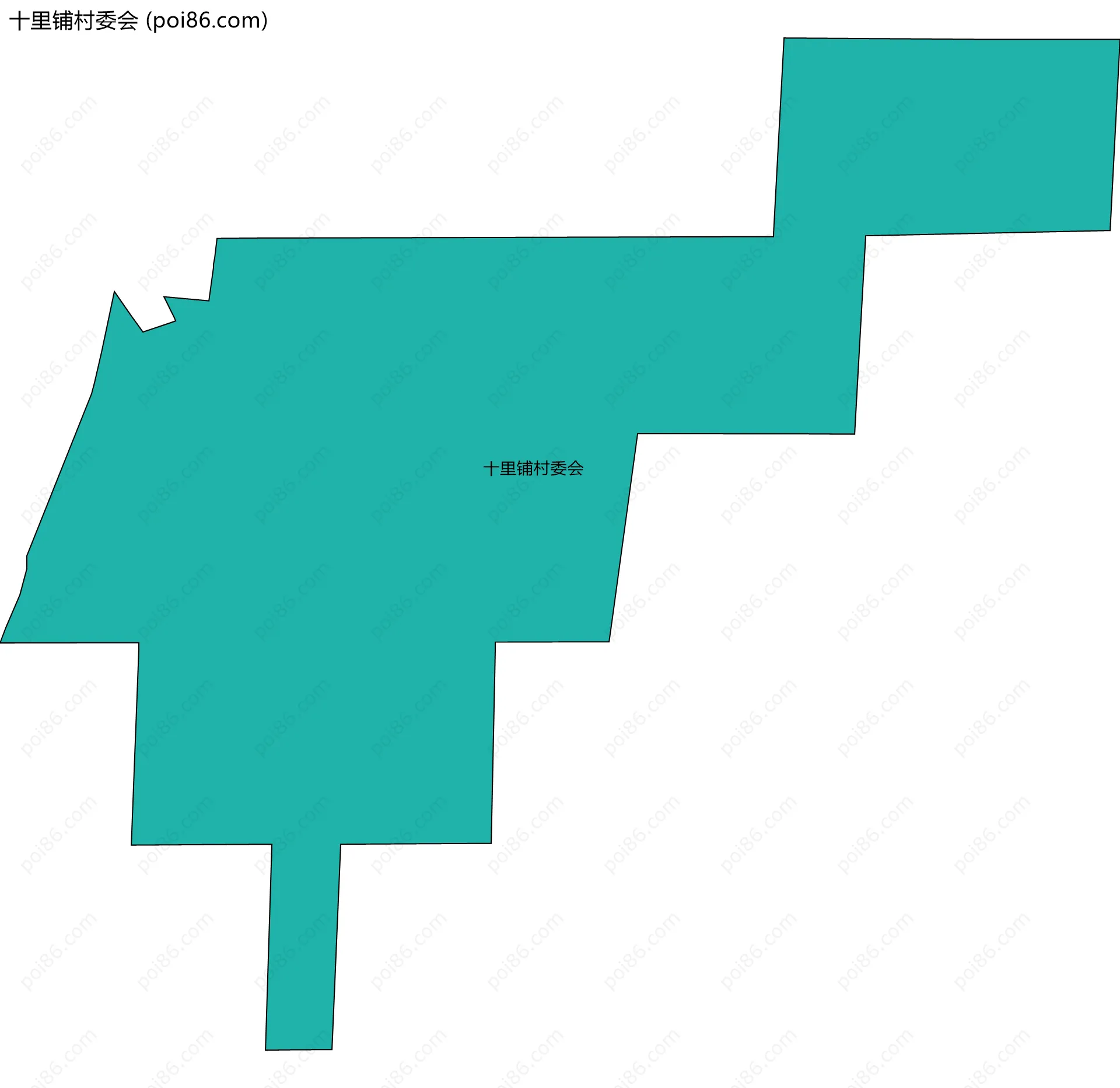 十里铺村委会边界地图
