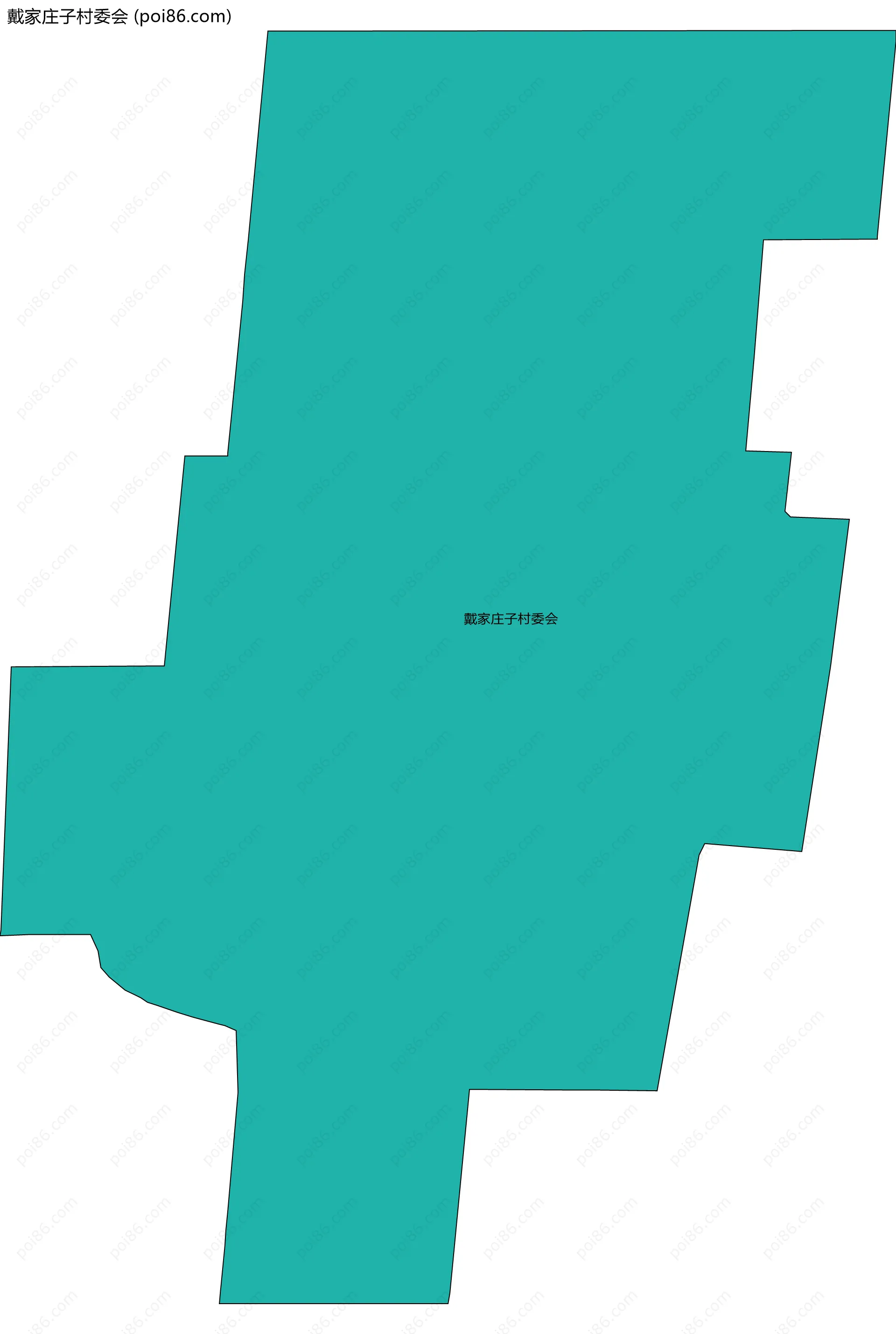 戴家庄子村委会边界地图