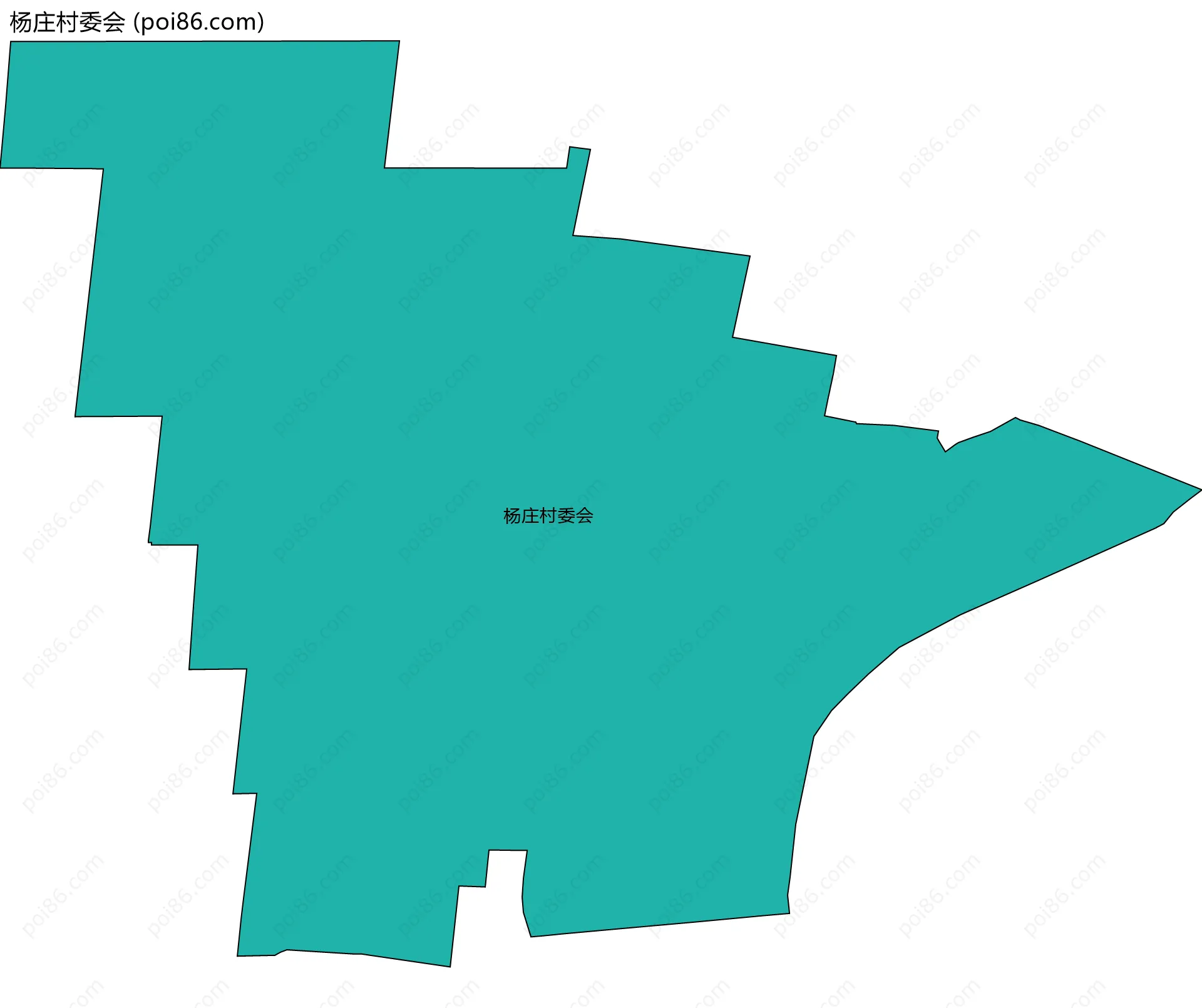 杨庄村委会边界地图