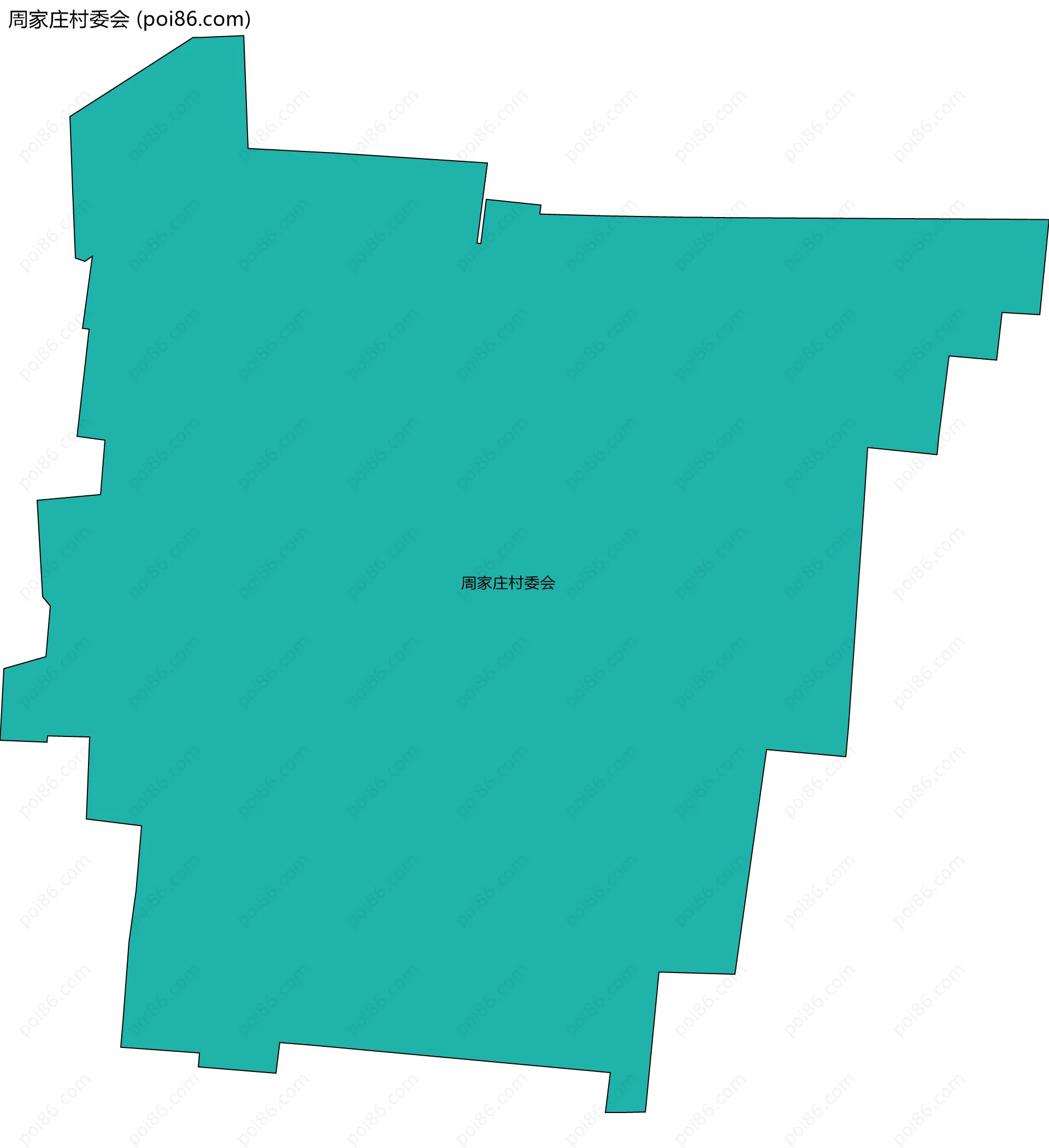 周家庄村委会边界地图