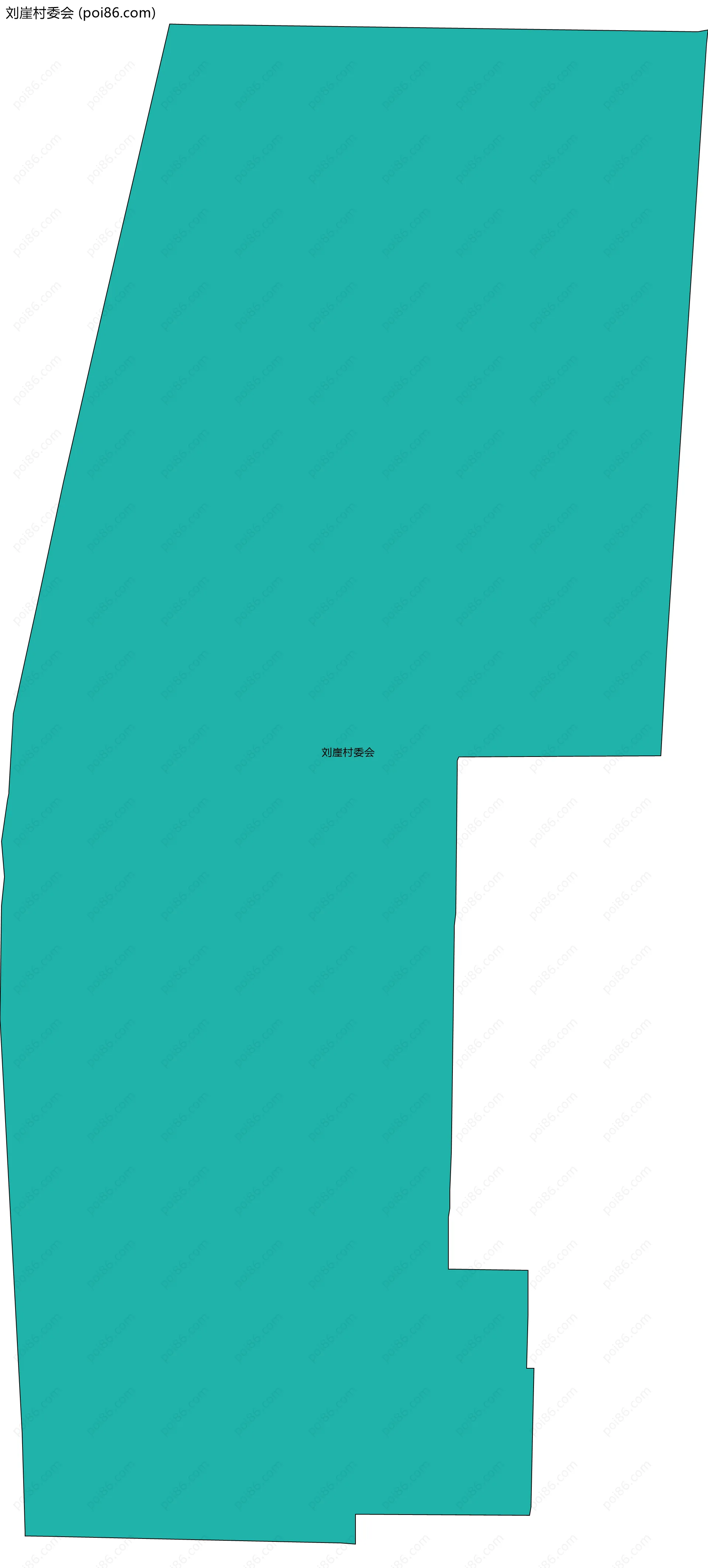 刘崖村委会边界地图