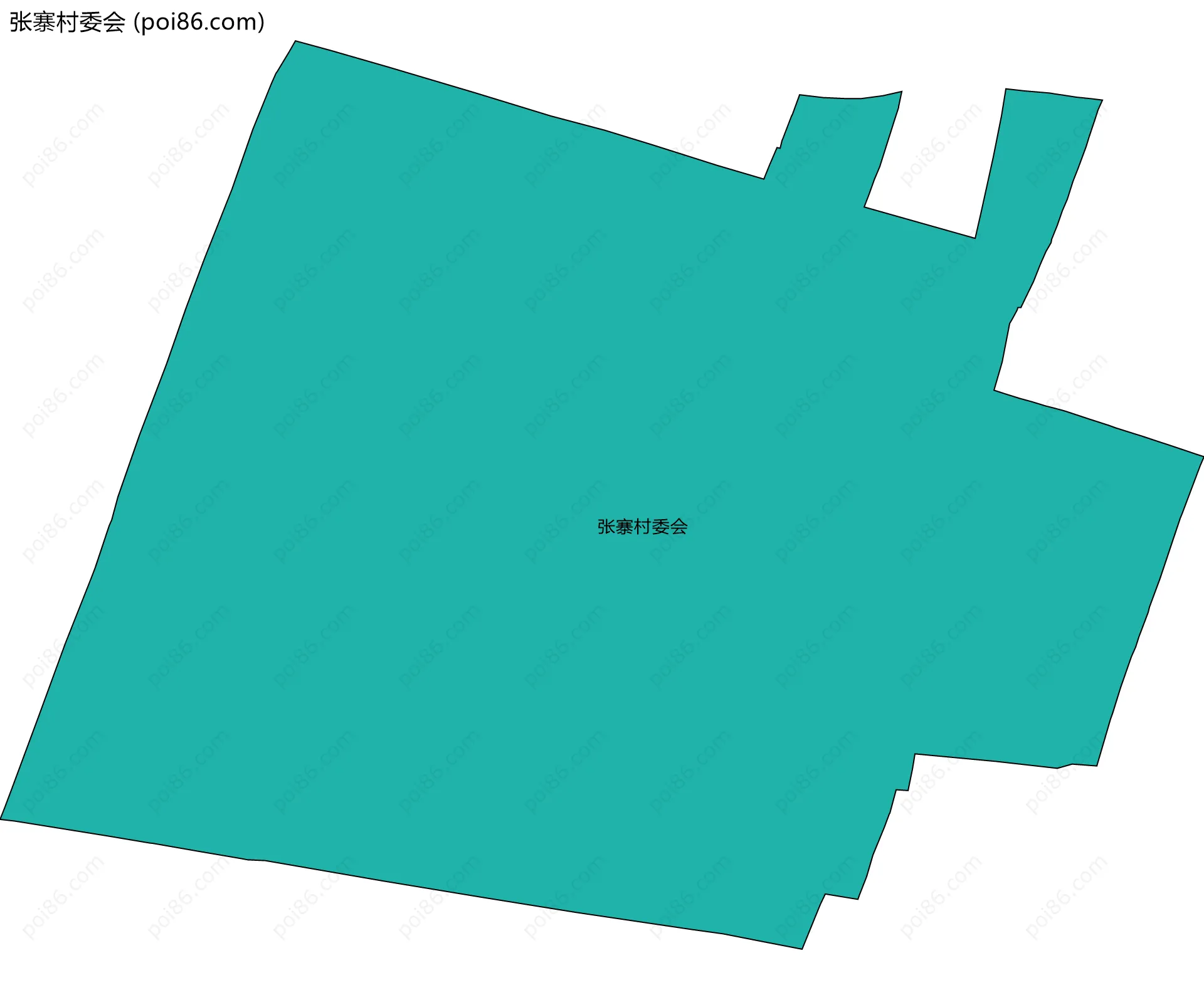 张寨村委会边界地图