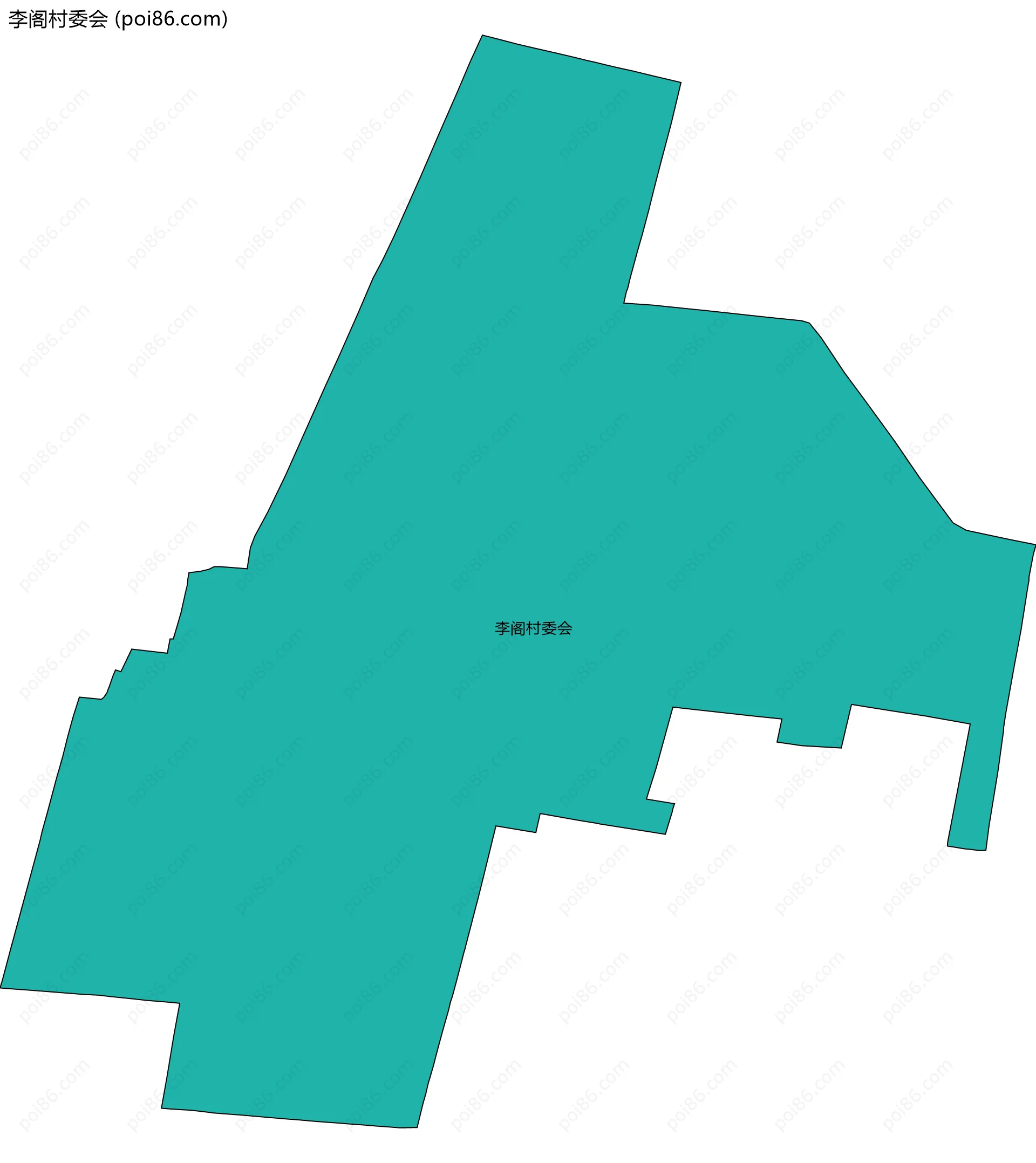 李阁村委会边界地图