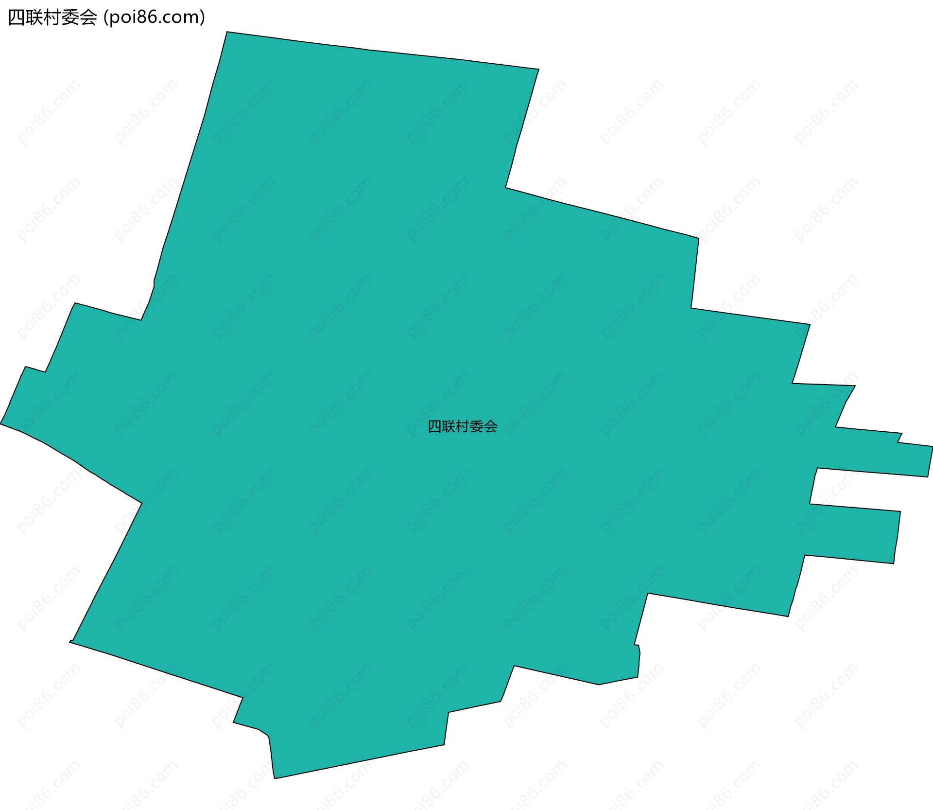 四联村委会边界地图